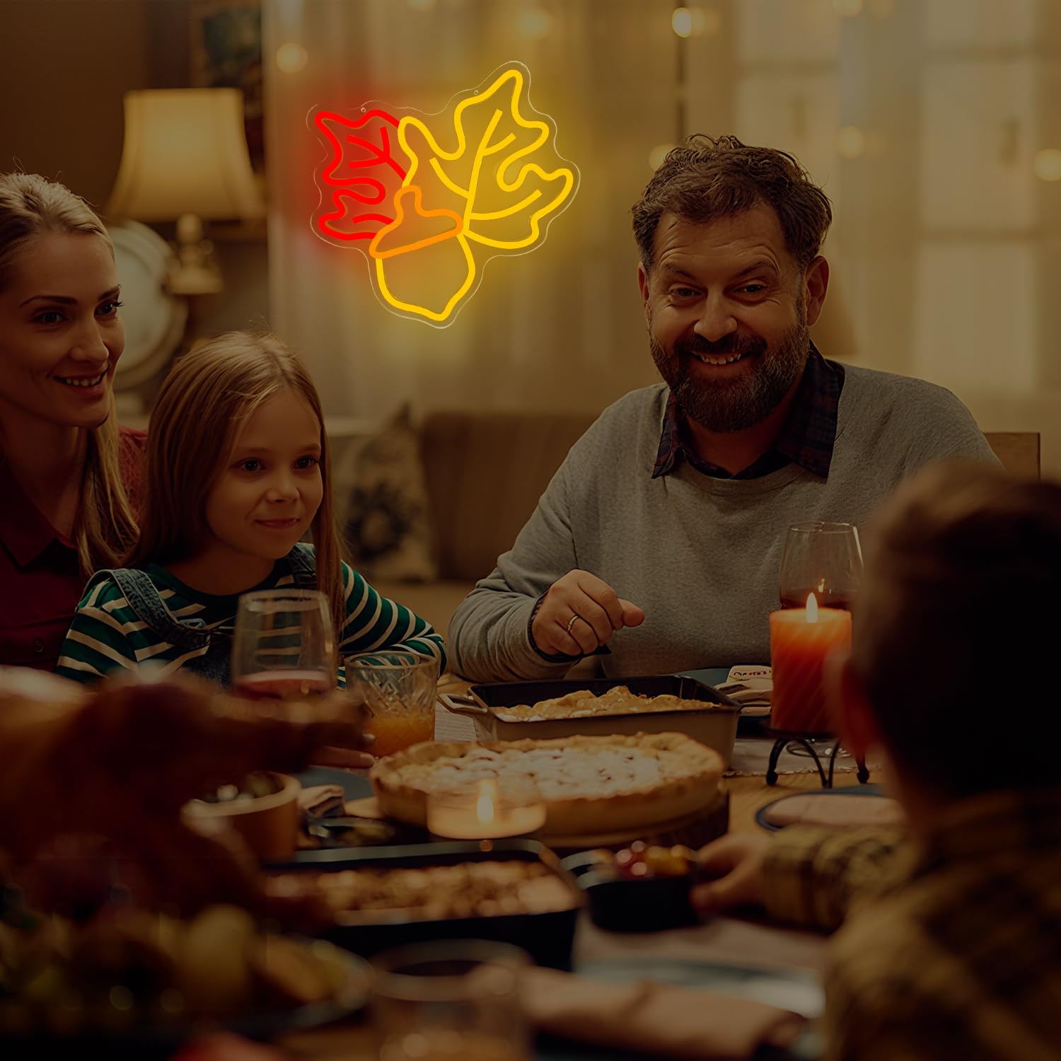 Maple Neon Sign Fall Window Lights For Wall Decor Dimmable Thanksgiving Neon Sign Led Fall Theme Decoration For Home  Maple Leaf Lamp For Gifts