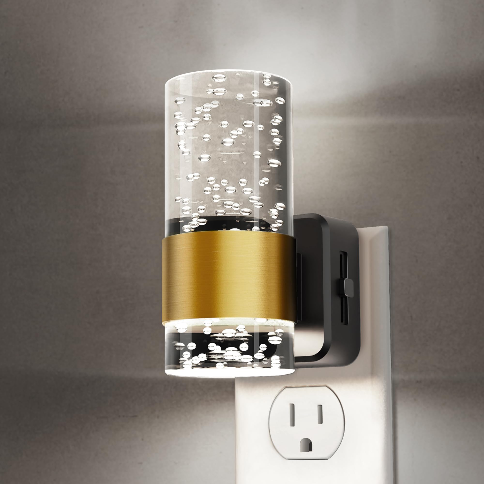 Night Light, 1-Pack Decorative Night Lights Plug Into Wall, Dimmable Night Light With Auto Light Sensor, Bright White 5000K, Wal