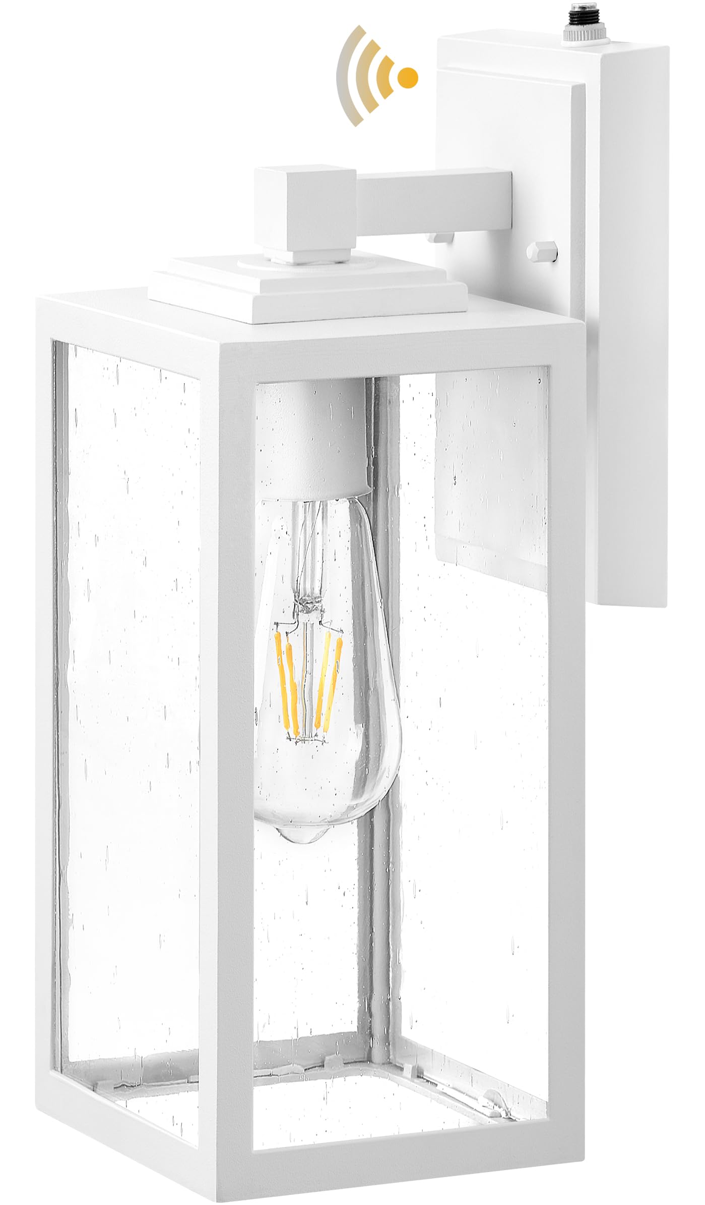 VIANIS Large Dawn to Dusk Outdoor Light Fixture  White Exterior Lighting Wall Mount Sconce  Modern Front Porch Lanterns Outside Lights for House  Anti-Rust Waterproof Coach Lights for Garage