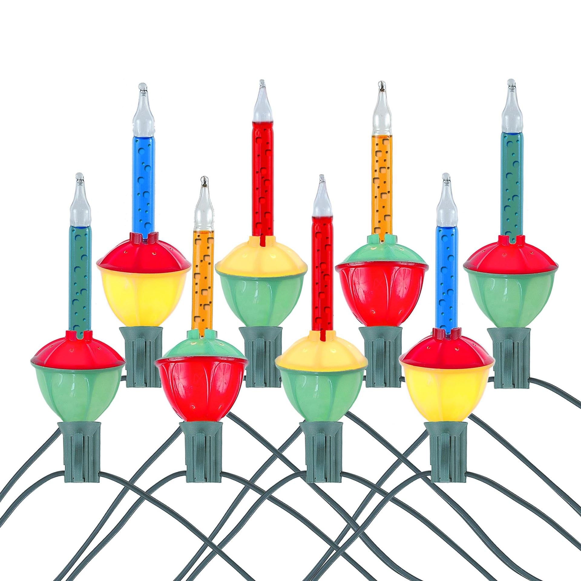 Novelty Lights 8 Light Traditional Christmas Bubble Light Set Christmas Bubble Lights, Christmas Tree Lights, Vintage Bubble Str