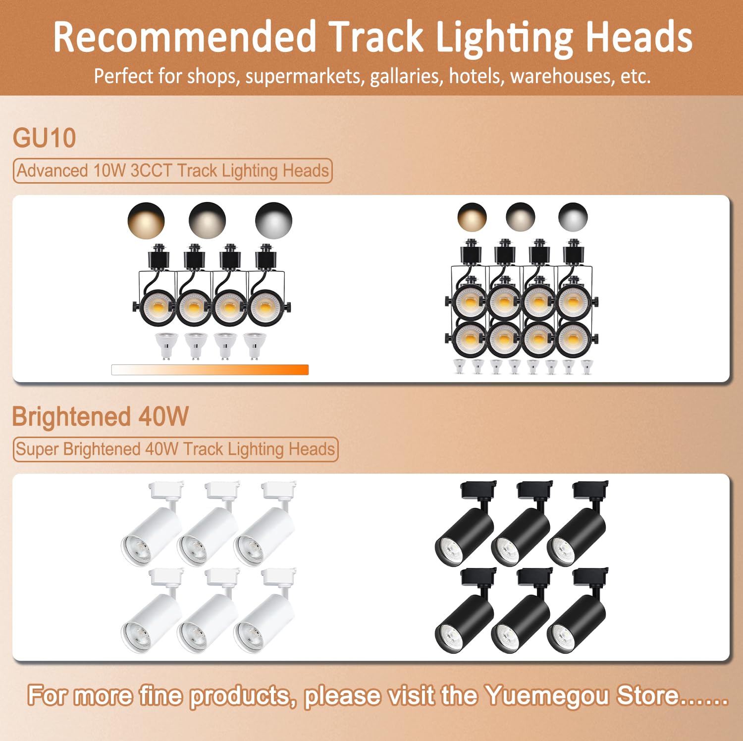 Yuemegou 1 Track Lighting Connectors-L-Type Single Circuit 2-Wire, Track L Connector,For Track Lighting Accessories J&L Type Tra