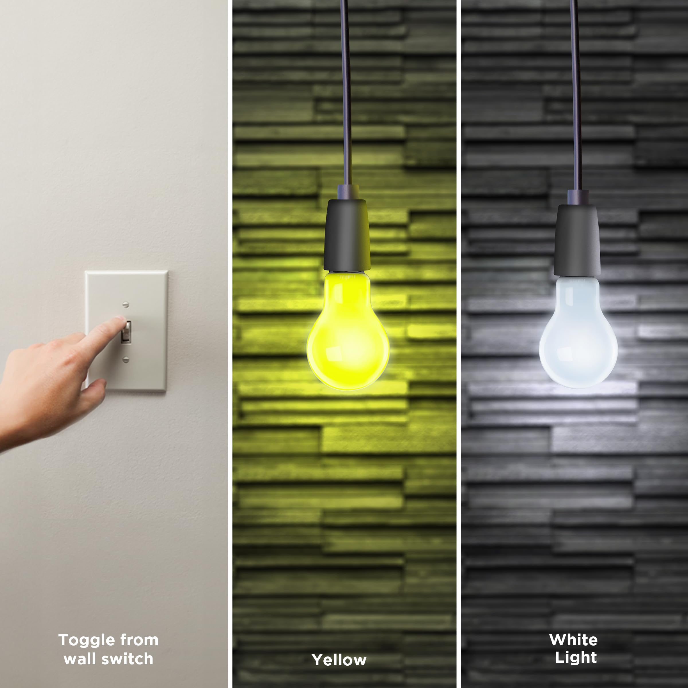 Feit Electric A19 Outdoor Led Bug Light, 60-Watt Equivalent, Dimmable, E26 Base, 800 Lumens, Color Selectable, 13 Years Lifetime