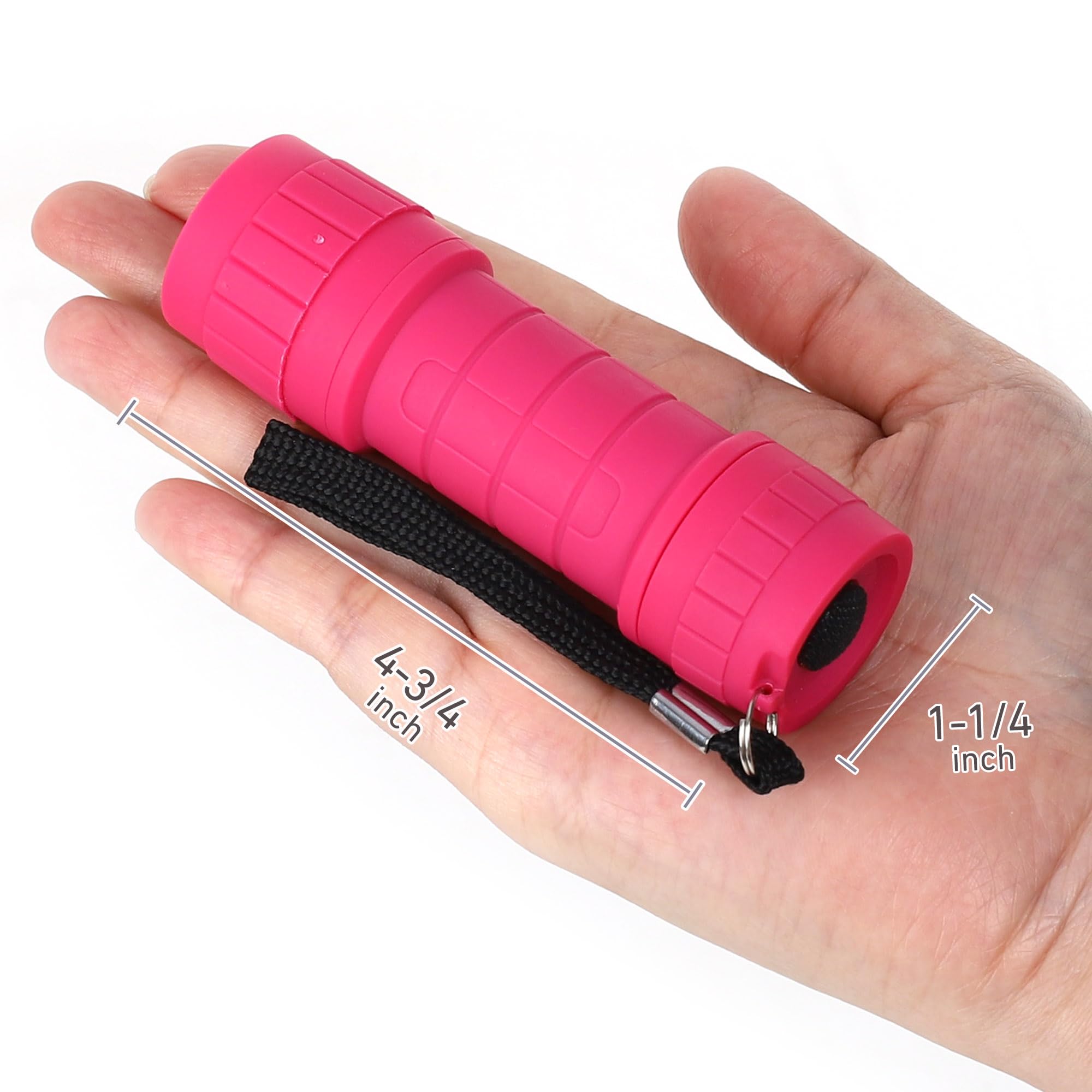 Seamagic 6-Pack Mini Led Flashlights, 100 Lumen, Green, 18 Aaa Batteries Included, Camping Gear