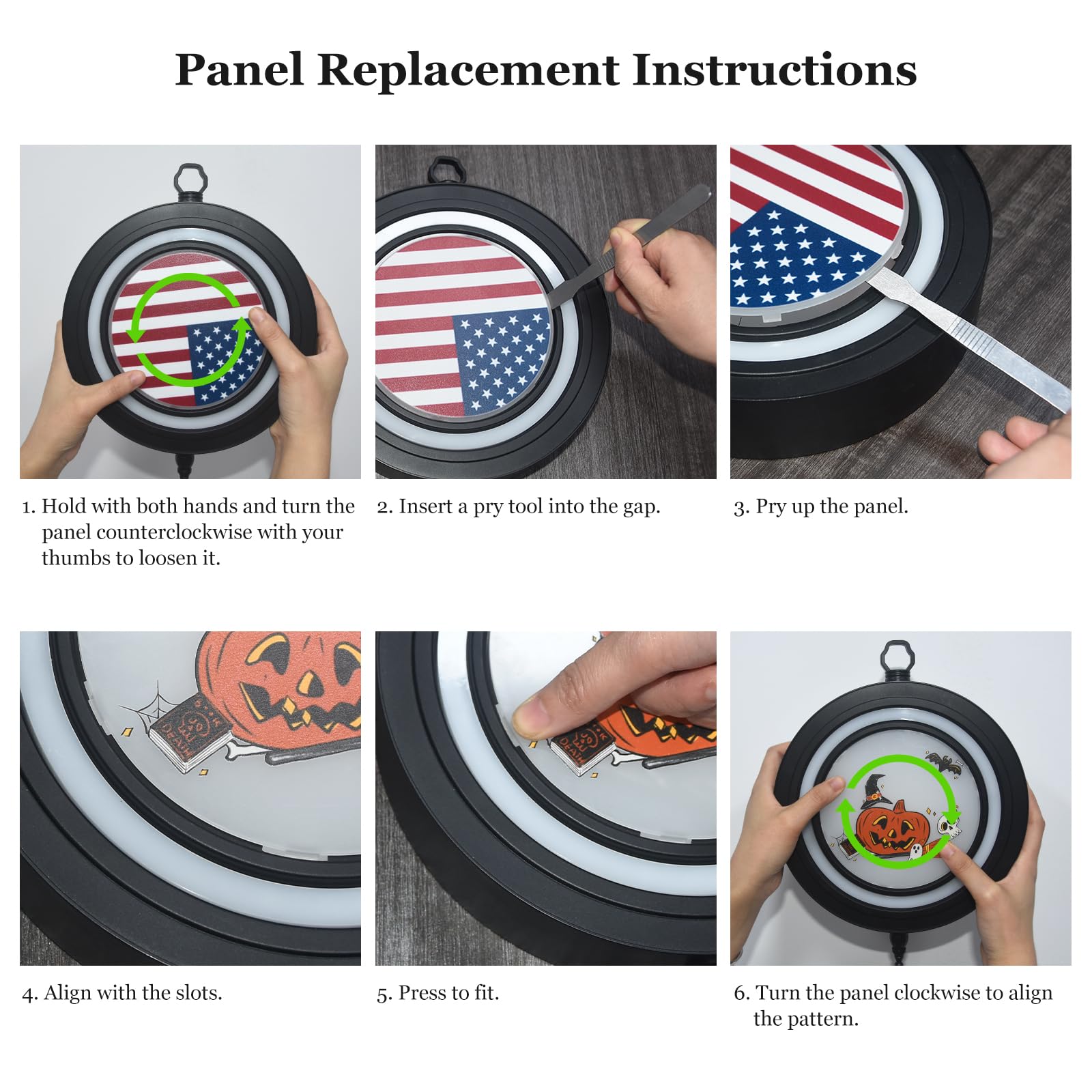 Lotalot LED Wall Light for Bedroom, Living Room, Hallway, American Flag Lights Rechargeable Wall Lights, Easy Installation, Hall