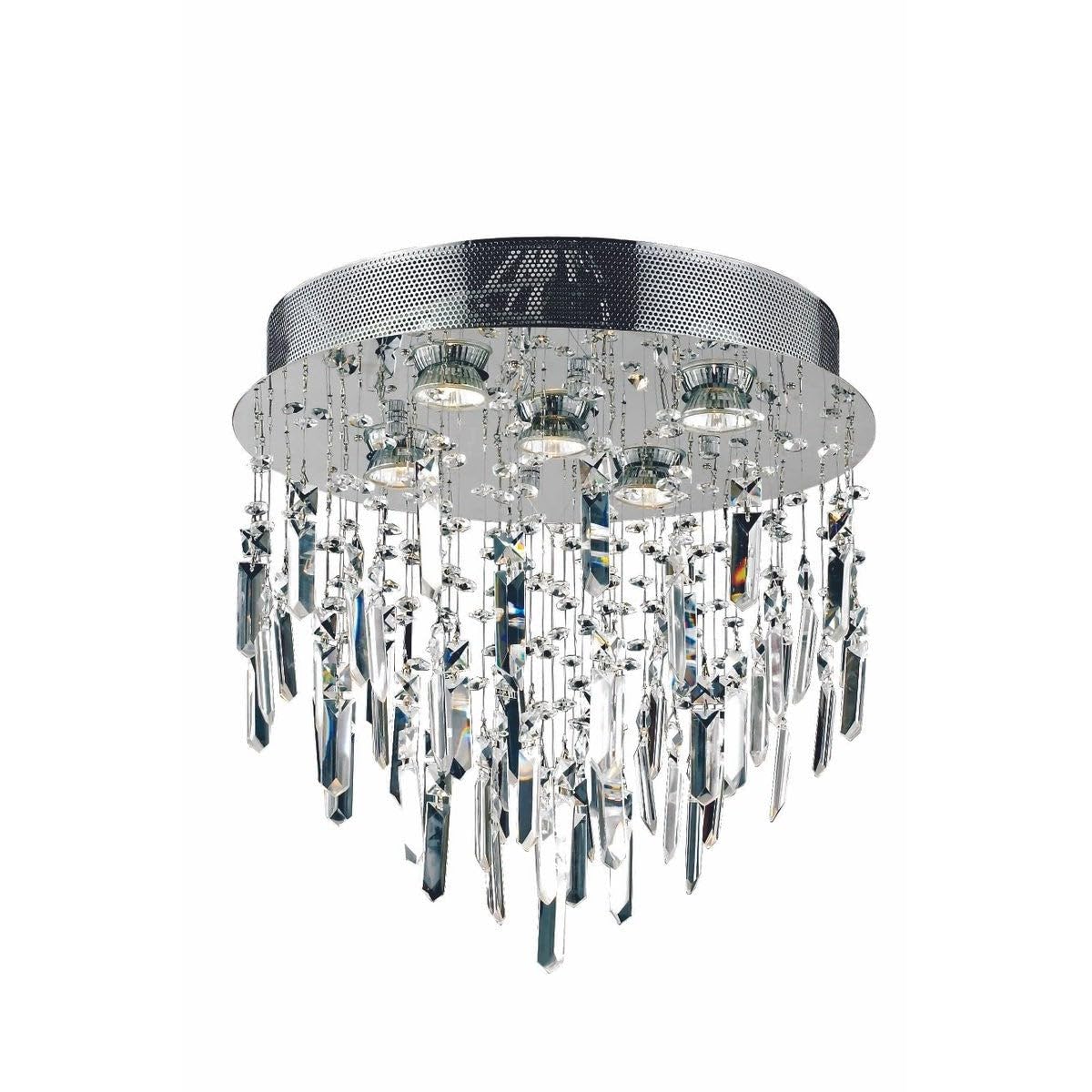 16 in. 5-Light Flush Mount in Chrome
