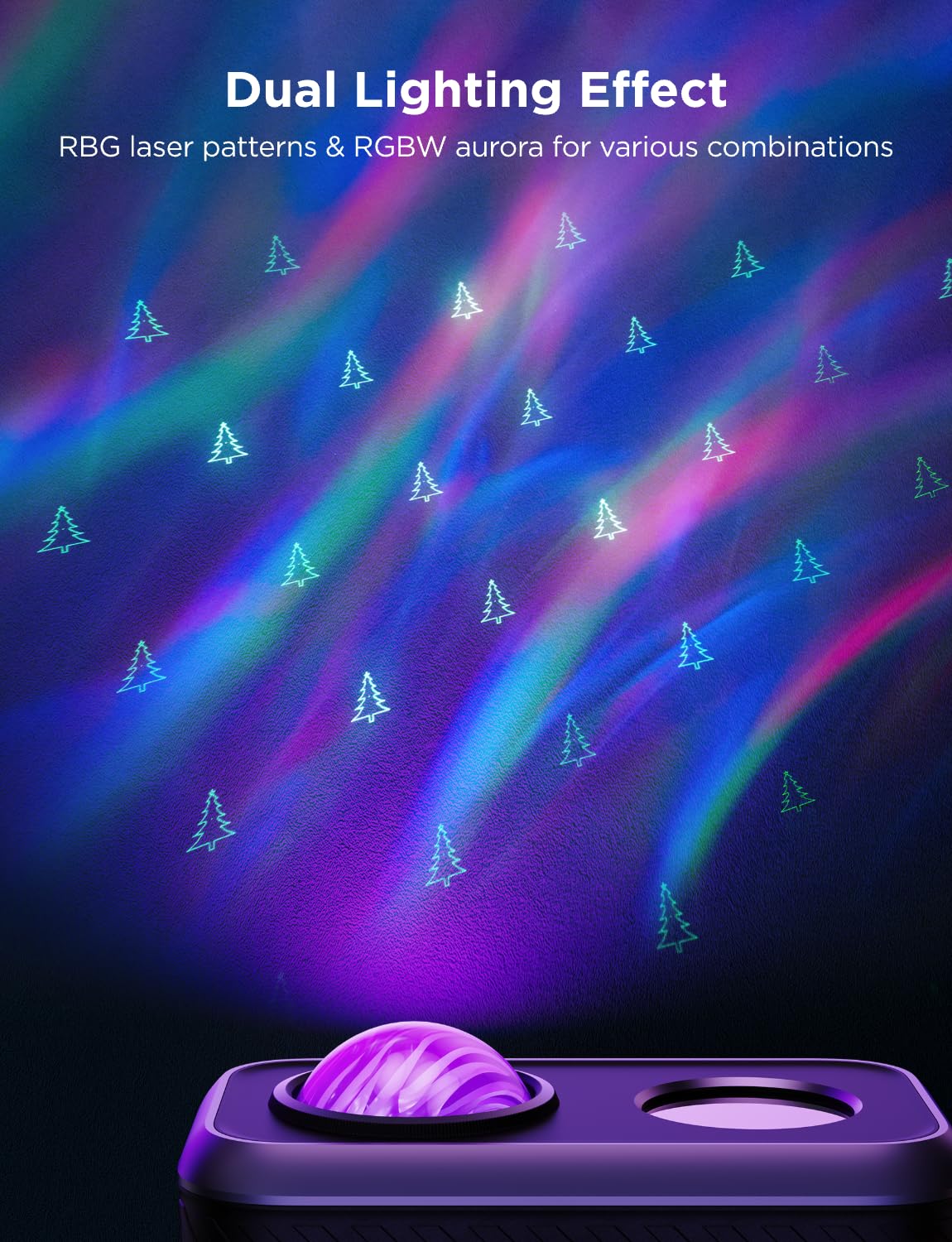 Govee Outdoor Projector Light, Laser And Aurora Star Projector Light For Indoor And Outdoor Decor, 16 Rgb Patterns, Rgbw Aurora,