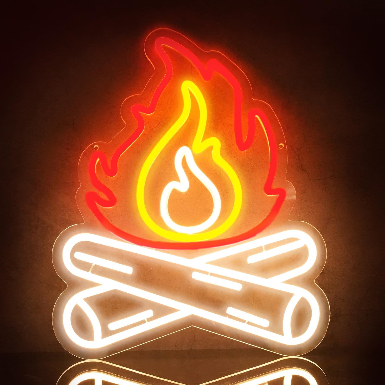 Fire Flame Neon Sign  Stove Fire Led Light  Bedroom Living Decor  Campfire Neon Sign Gift  Camping Decor