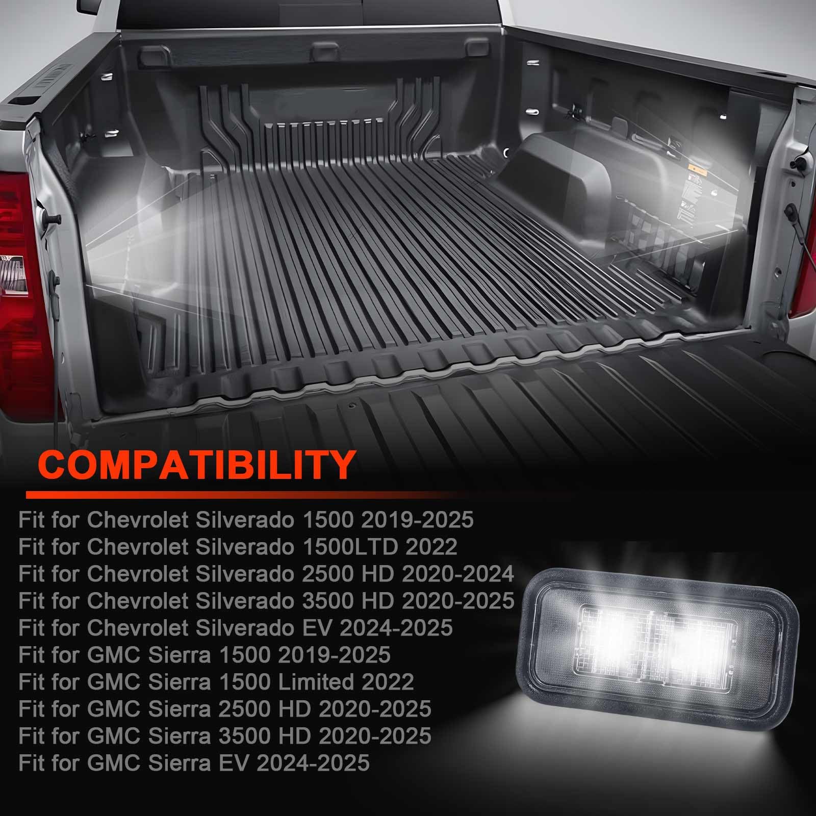 Daposhac Bed Cargo Area Light Lamp for Chevrolet Silverado/GMC Sierra 2019-2025, Model 84396982, Black, 1 PC