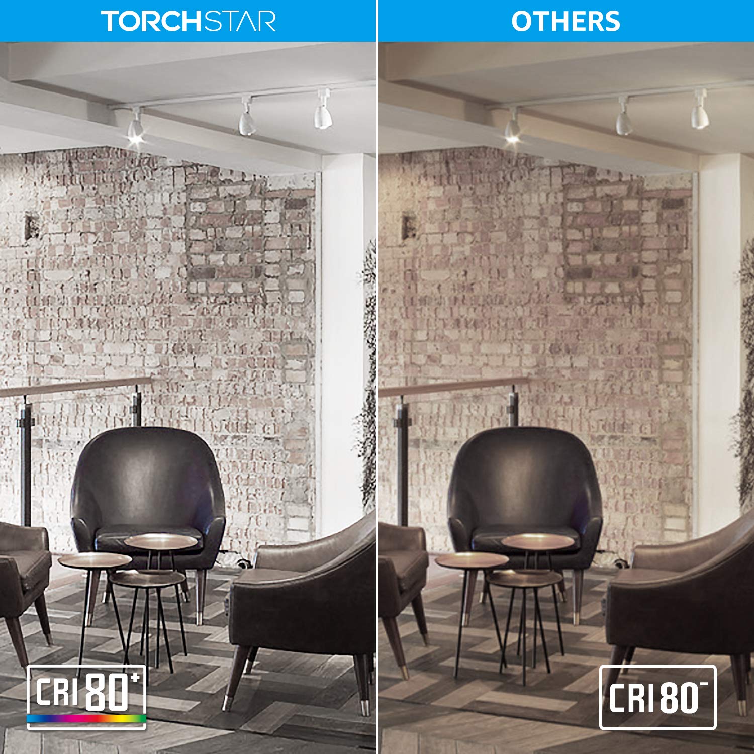 TORCHSTAR PAR16 LED Bulb, 500LM Dimmable Spotlight, 6 Count, Cool White 4000K, E26 Base, UL & Energy Star Listed