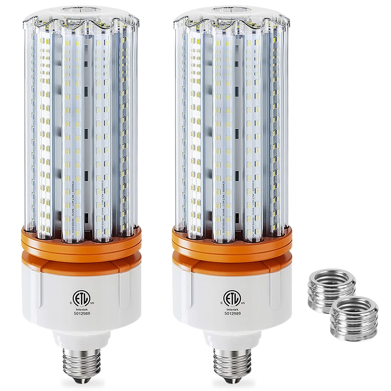 Riuvao 1000W Equivalent Led Corn Light Bulbs, 15000 Lumen, 2 Pack 100W 5000K Daylight White E26 E39 For Large Area Lighting, War