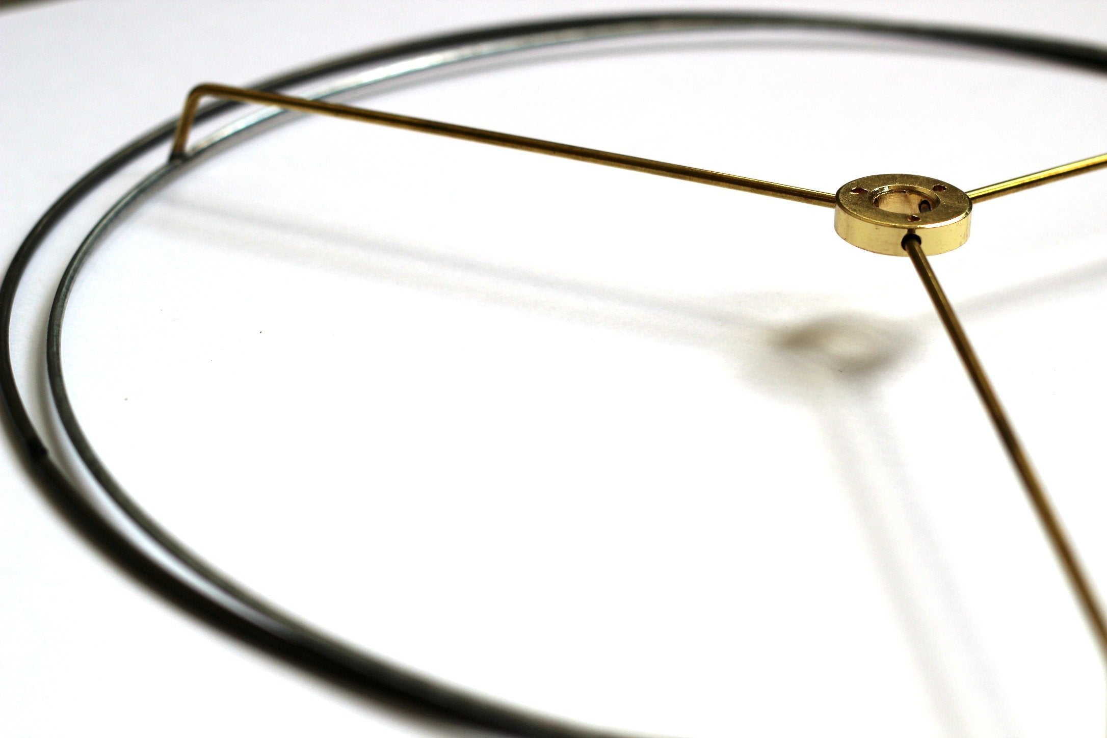 I Like That Lamp Wire Lamp Shade Rings With Us Style Spider Fitter (15Diameter), Includes 2 Galvanized Steel Silver Drum Rings,