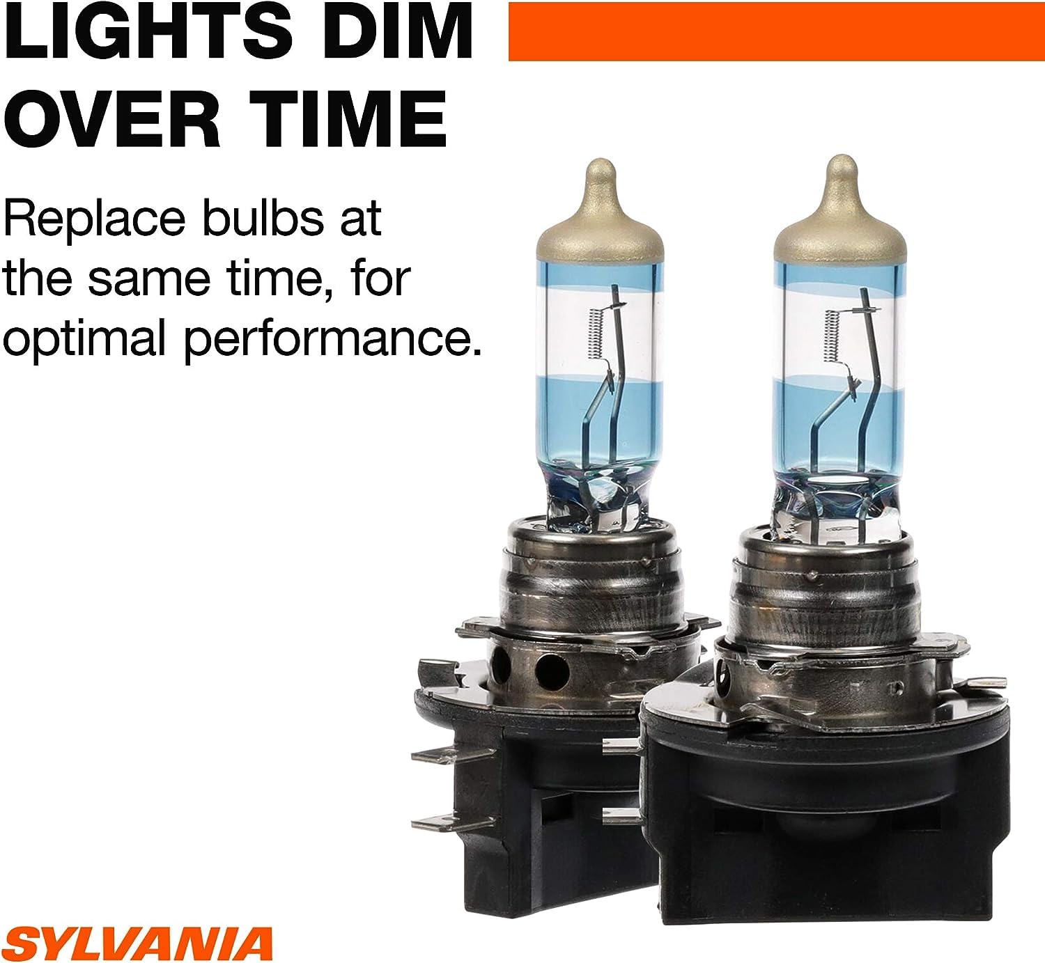 SYLVANIA H11B SilverStar Ultra Halogen Headlight Bulb - High Beam, Low Beam, Fog Light - 2 Bulbs - Model H11BSU.BP2