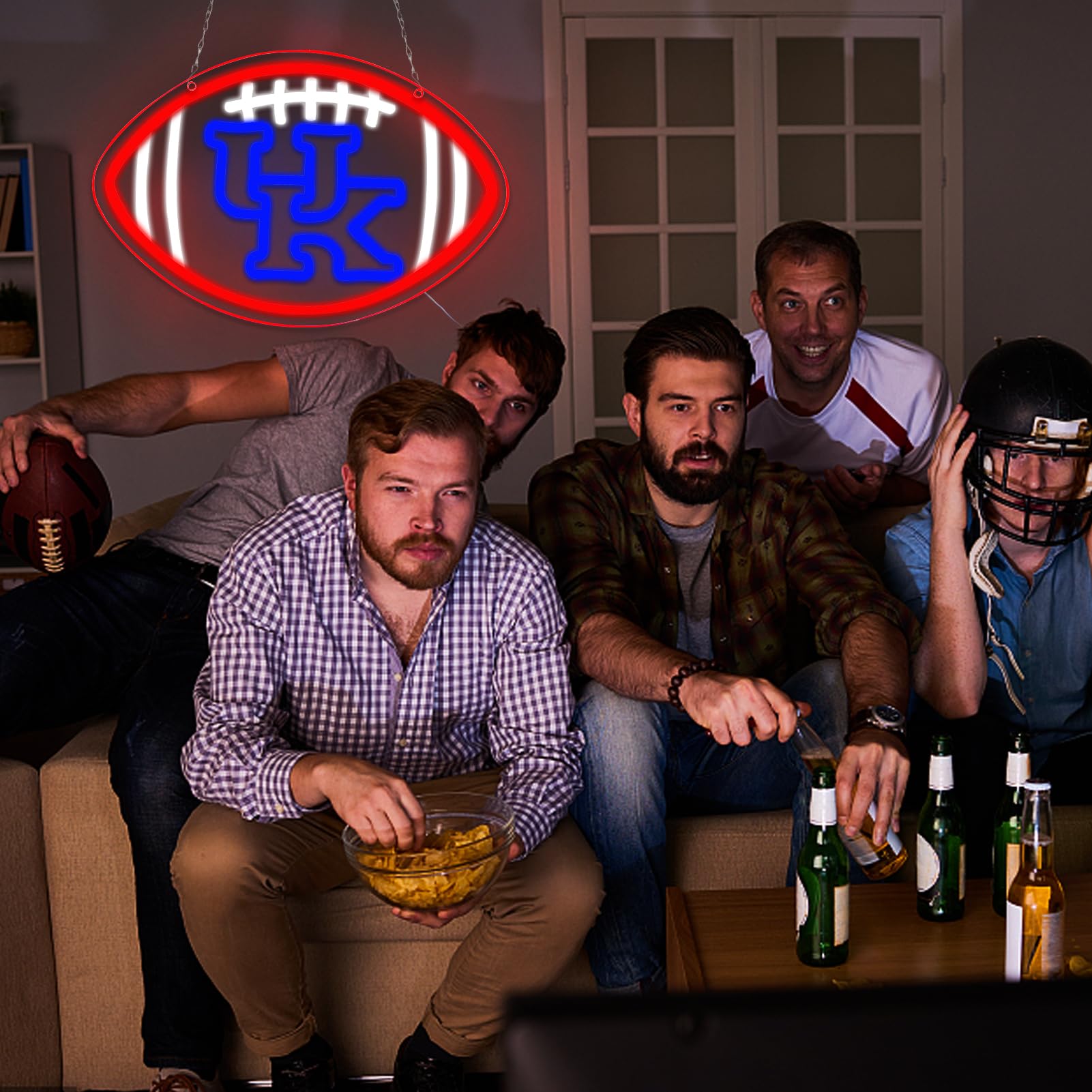 Pugna Football Rugby Neon Signs for Wall Decor University Football Neon Lights for Bedroom Led Business Signs Suitable for Unive