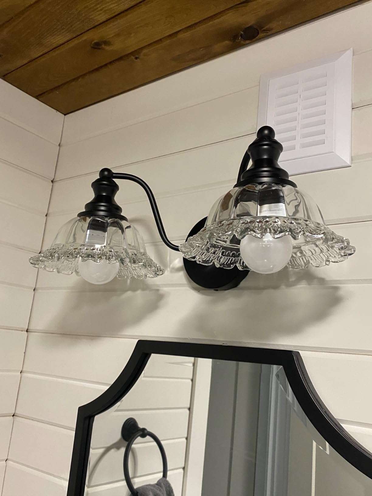 Xiedun Farmhouse Bathroom Light Fixtures Black Vanity Lights For Bathroom 2 Light Vanity Light Fixtures