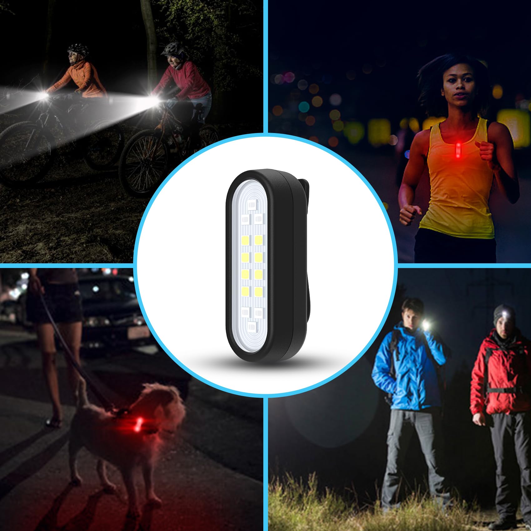 Running Lights for Runners, Rechargeable Walking Light for Night Walking, Portable Hands Free Flashlight for Walkings Dog, Safet