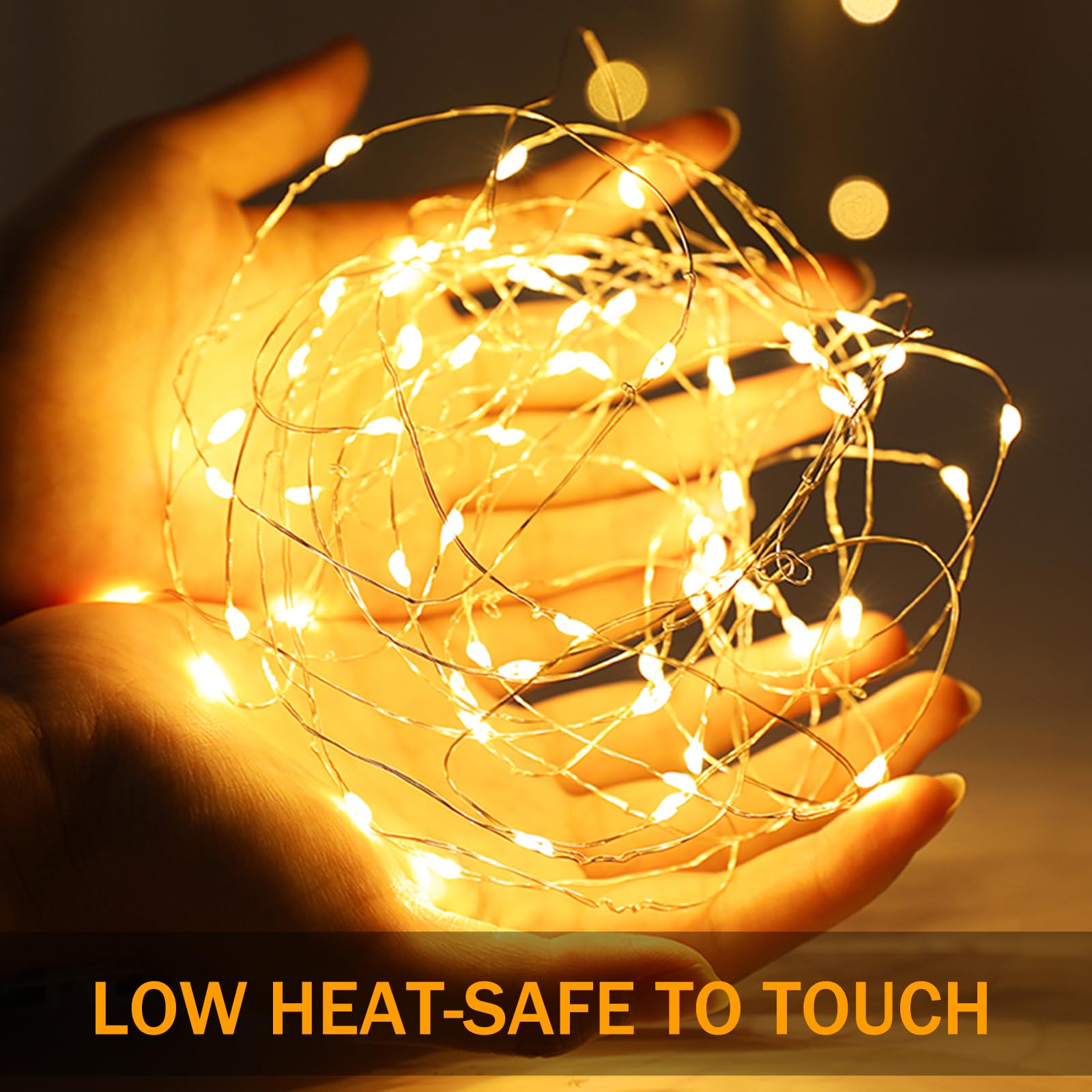 Onforu Fairy Lights 16 Pack, 6.5ft Battery Operated, IP67 Waterproof, Warm White Mini LED Twinkle Lights for Decor