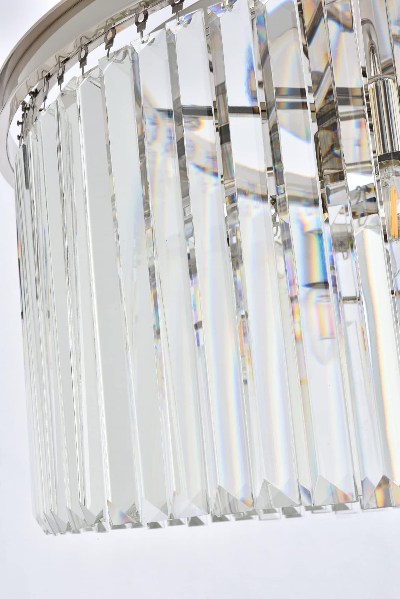 Elegant Lighting Urban Classic 1238F31MB/RC Sydney 8-Light Flush Mount, Matte Black