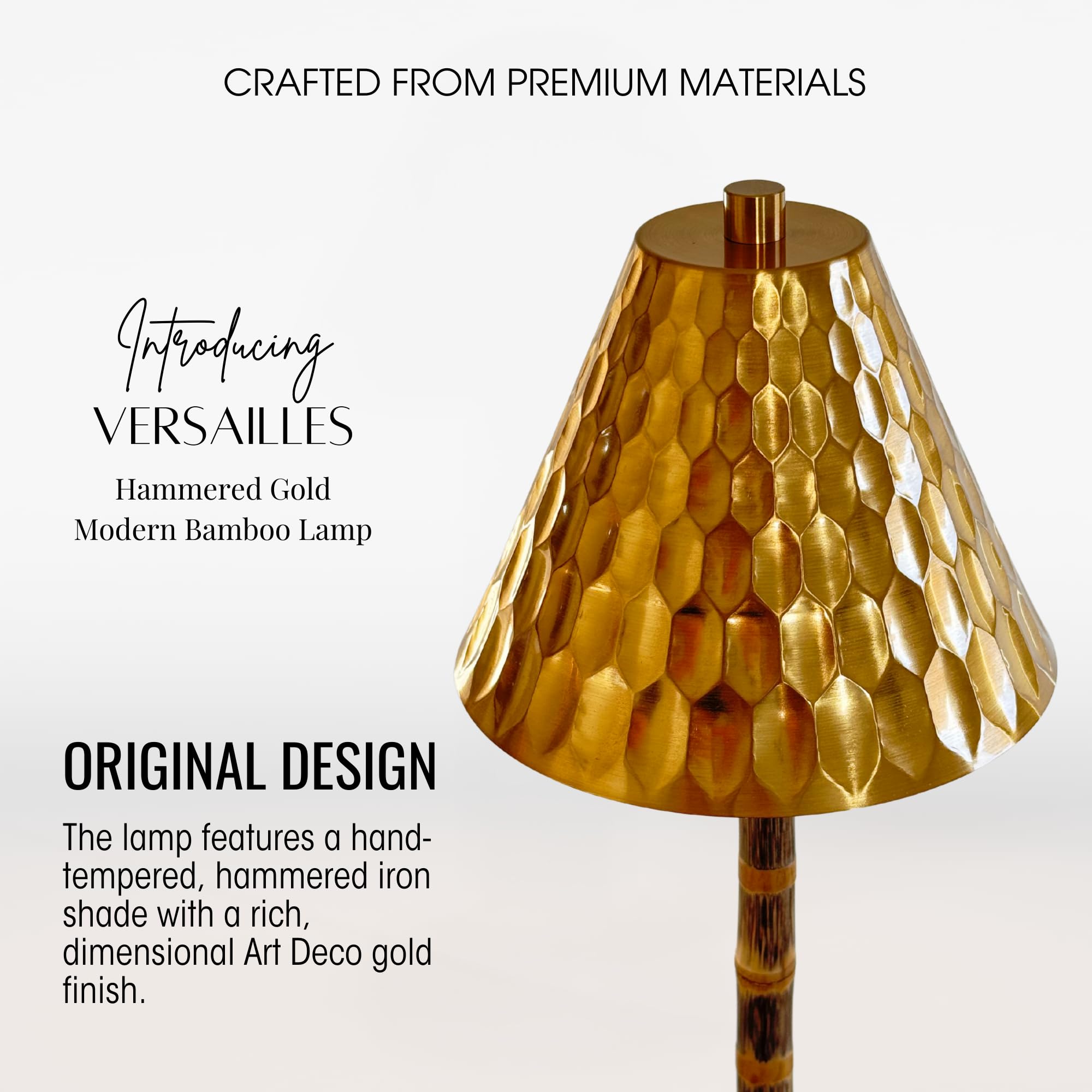 Luxelykos Bamboo Rechargeable Led Table Lamp - Cordless Touch Lamp For Bedroom, Dining Room, Patio - Battery Powered Small Lamp