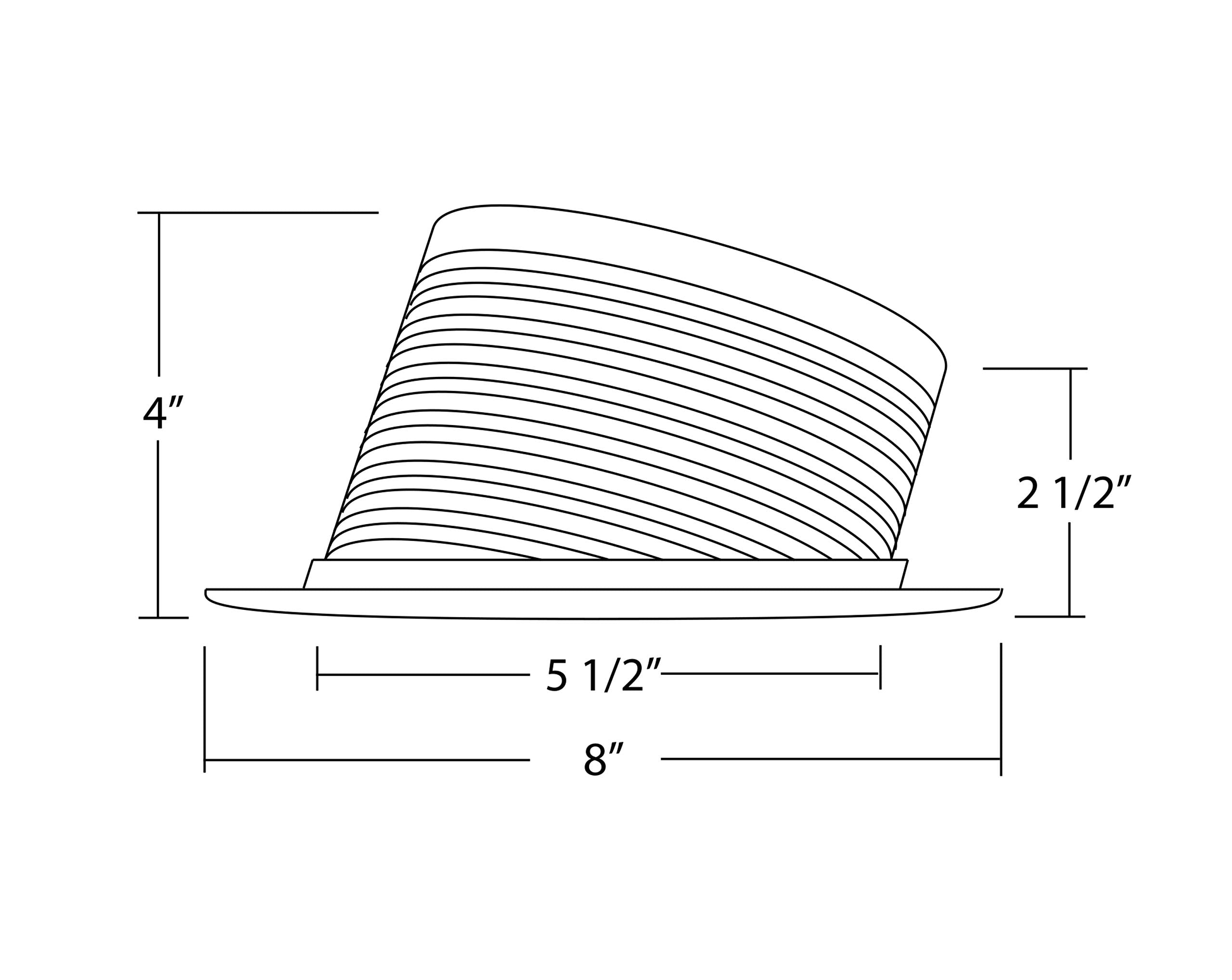 Nicor Lighting 17711 Recessed Trim, 6-Inch, White