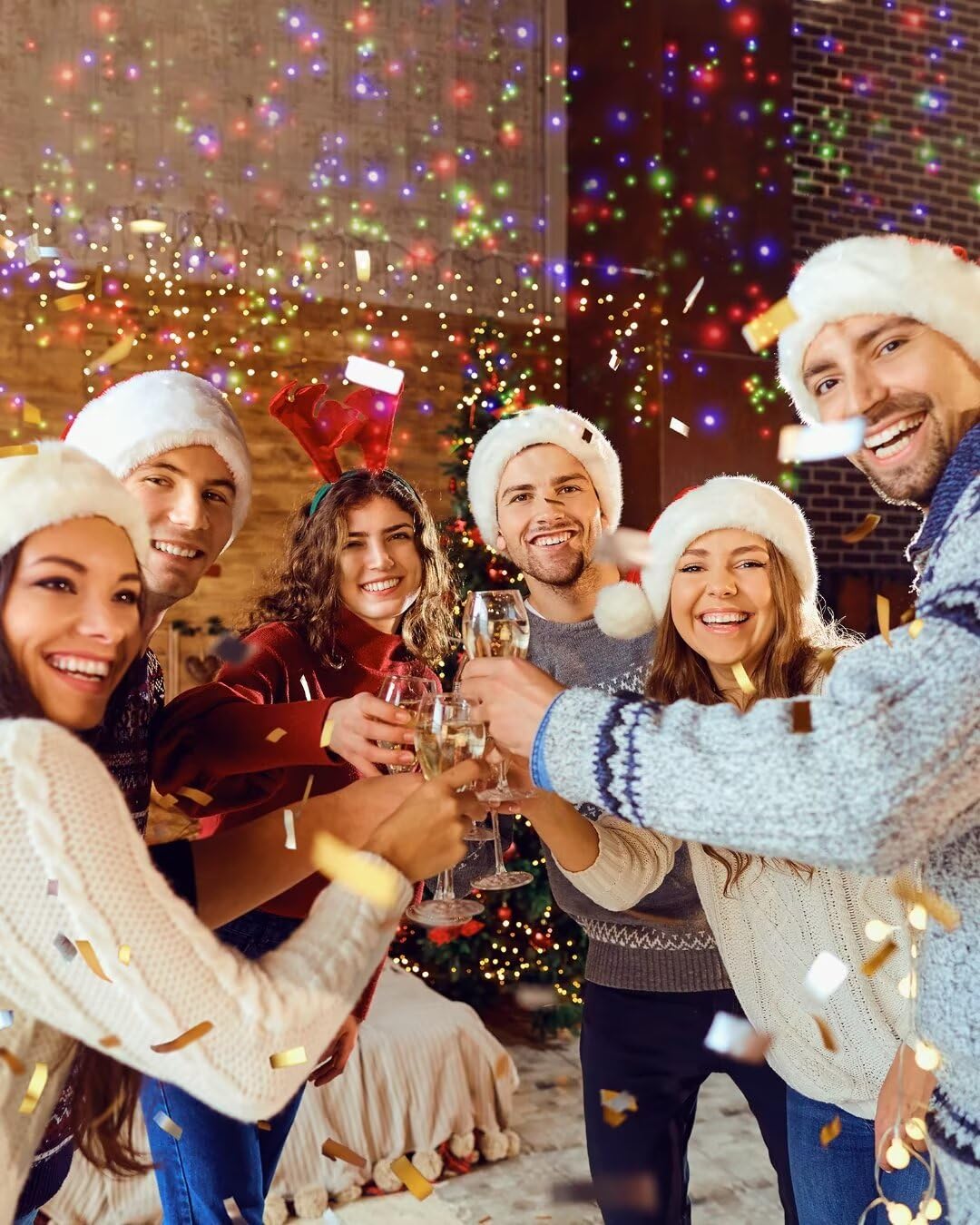 Jackyled Christmas Light Projector, 3 Color Firefly Laser Lights With Remote Control, Outdoor Projector Lights For Christmas Hou