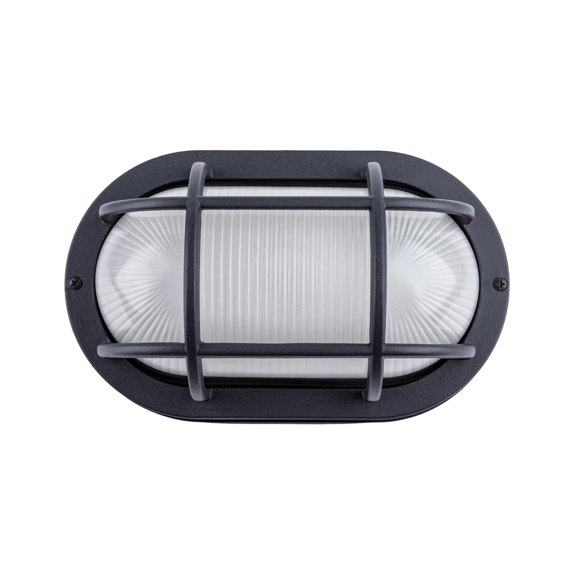 YoonLIT 10.6 Inch Outdoor Oval LED Bulkhead Light Fixture, Wall or Ceiling Flush Mount Waterproof, for Porch, Basement, Hallway,