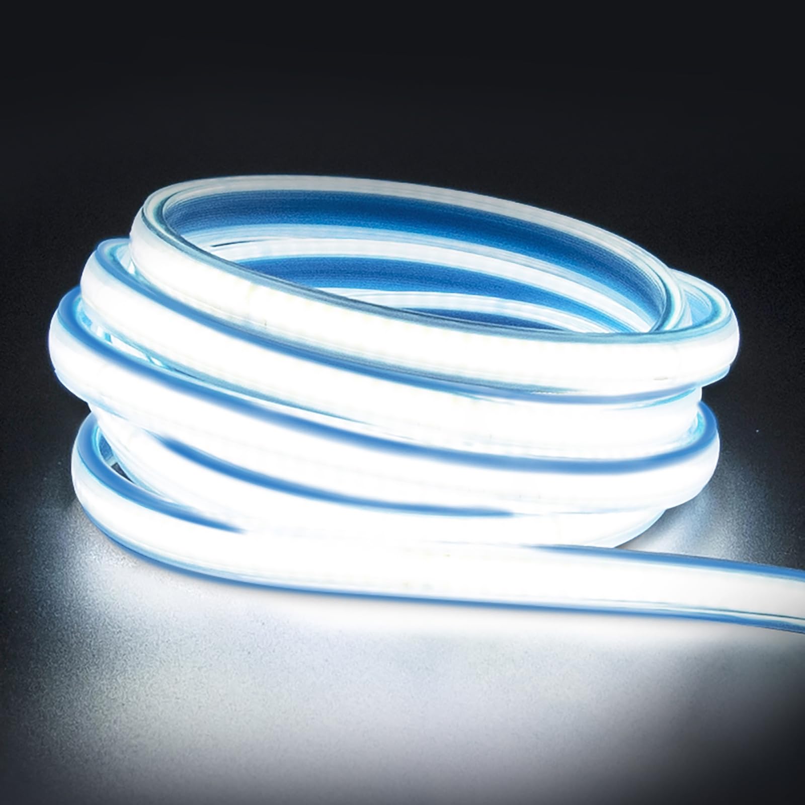 pcningled 3m 120v COB LED Strip Light, 110v LED Strip Lights Waterproof, Bright White LED Tape Light, Suitable for Accent and Ta
