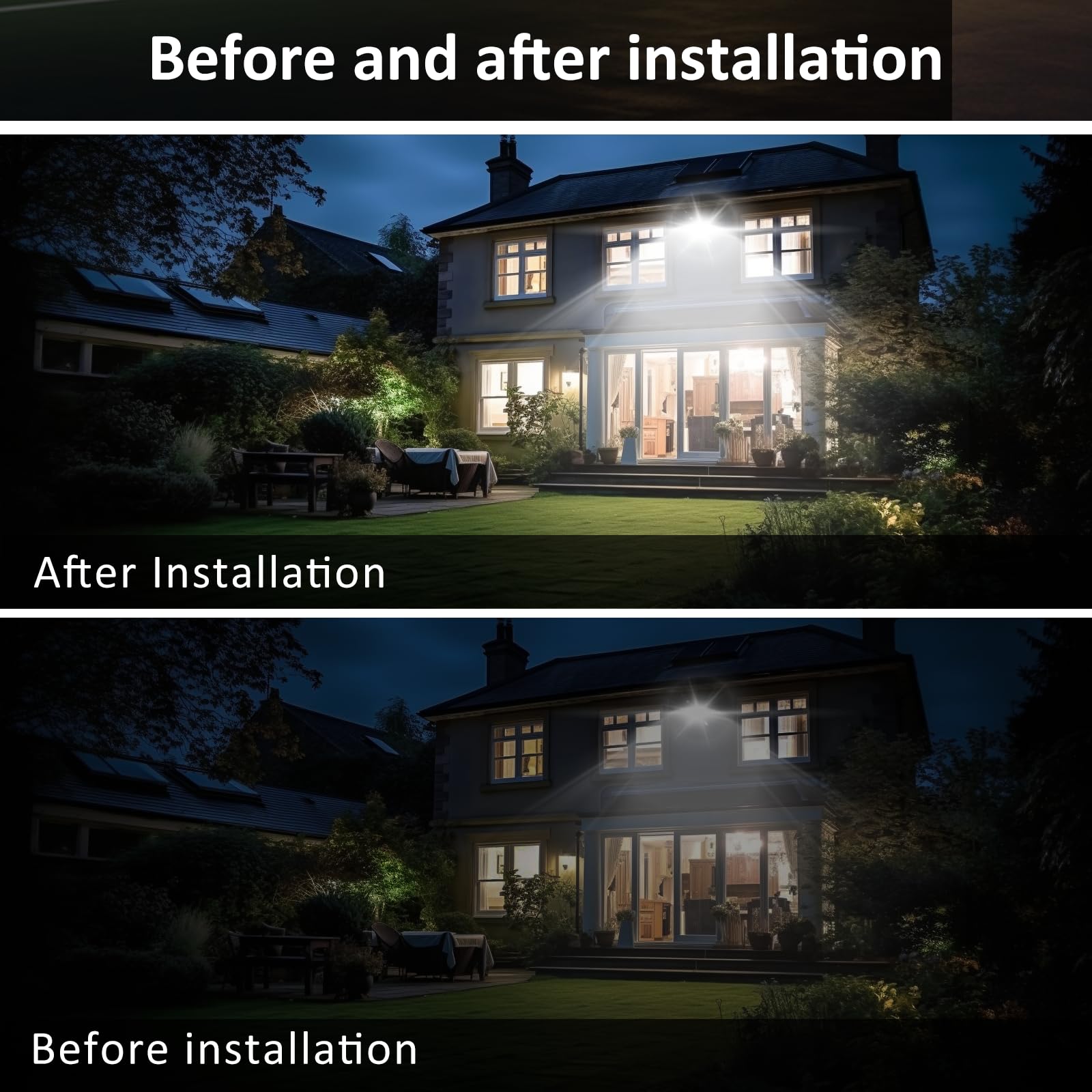 Uwiner 200W Flood Lights Outdoor,9000Lm Bright Work Light,6500K Daylight White Led Flood Light Outdoor, Ip66 Waterproof Exterior