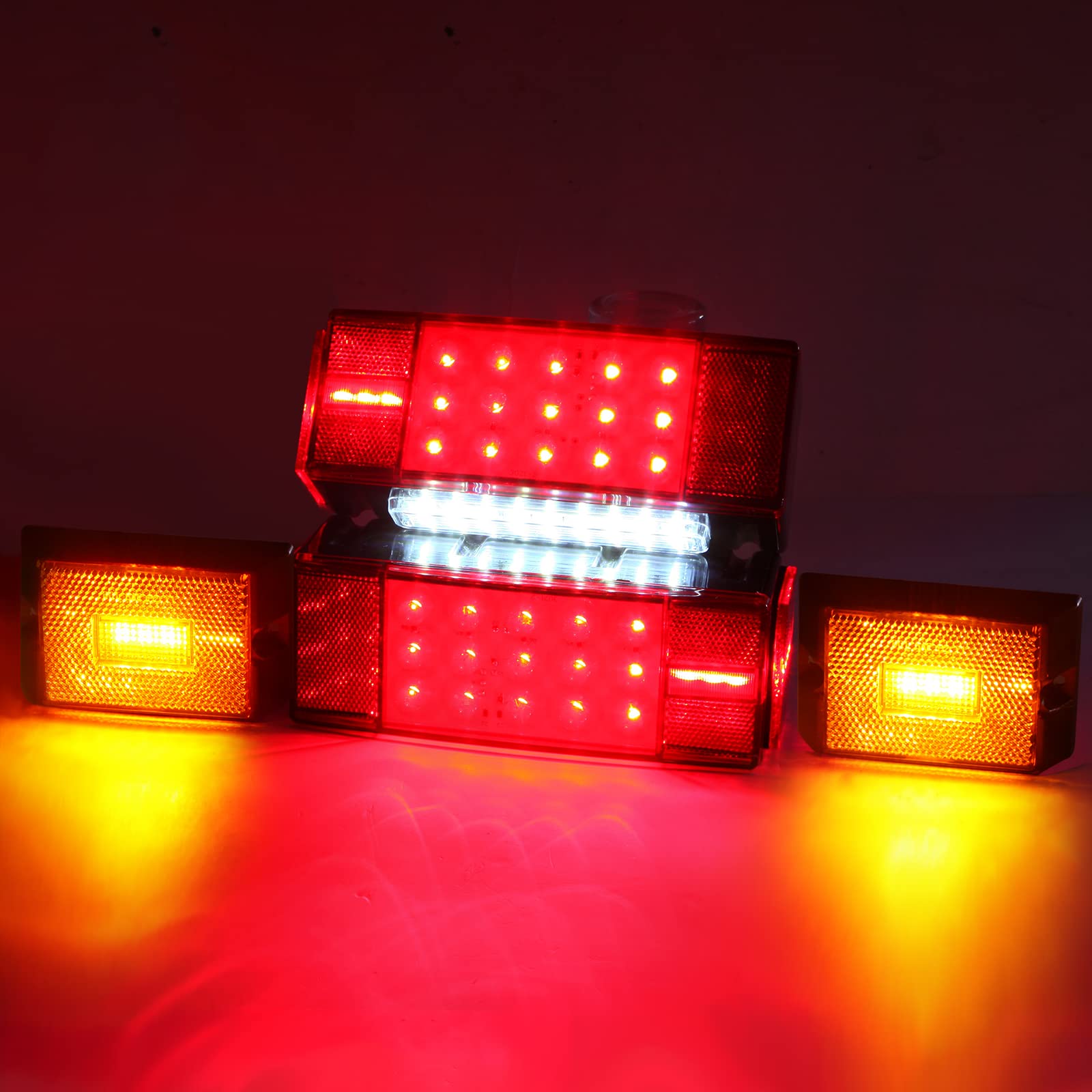 Limicar Boat Trailer Lights, Trailer Light Kit, Led Trailer Lights With 25Ft Trailer Wiring Harness Kit, Ip68 Trailer Lights For Truck Marine Rv Camper Snowmobile Over 80&quot; Inches