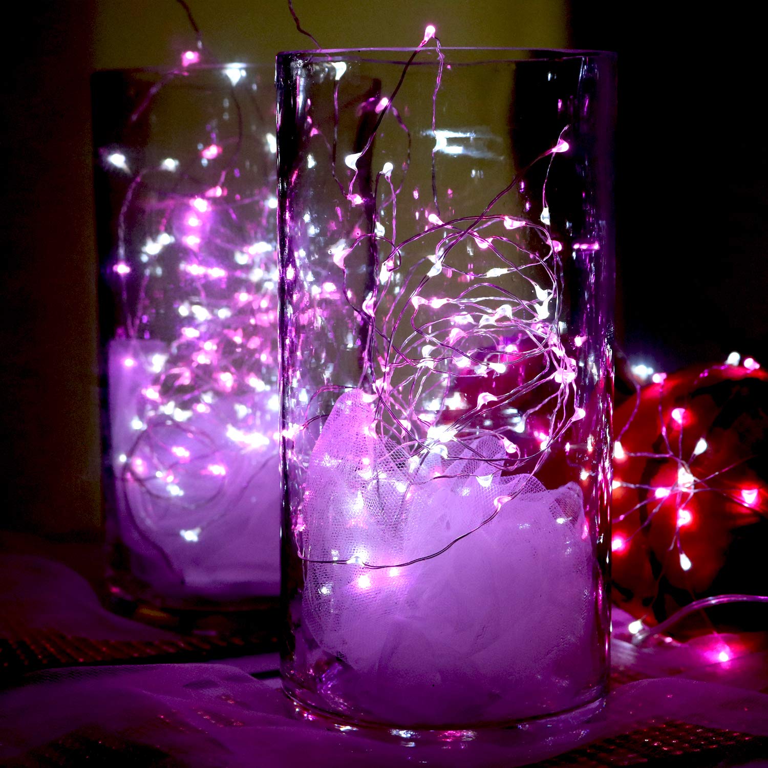 [6-Pack] 7Feet Starry String Lights,Fairy String Lights 20 Micro Starry LEDs On Silvery Copper Wire CR2032 Batteries Included,fo