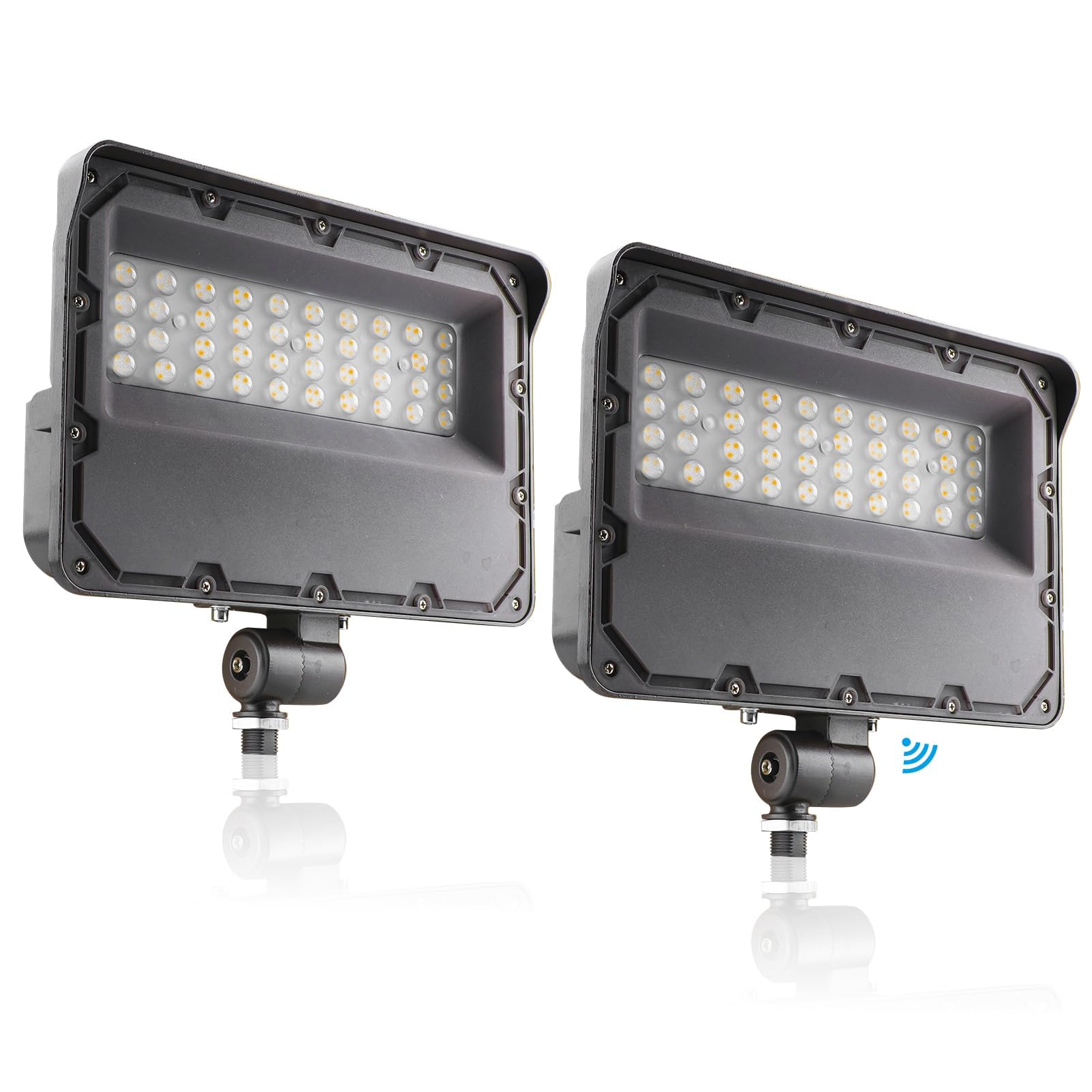 Lightdot 150W 2Pack LED Flood Light Outdoor, IP65 Waterproof, Dusk to Dawn, Brown, Model LFL-06M-14
