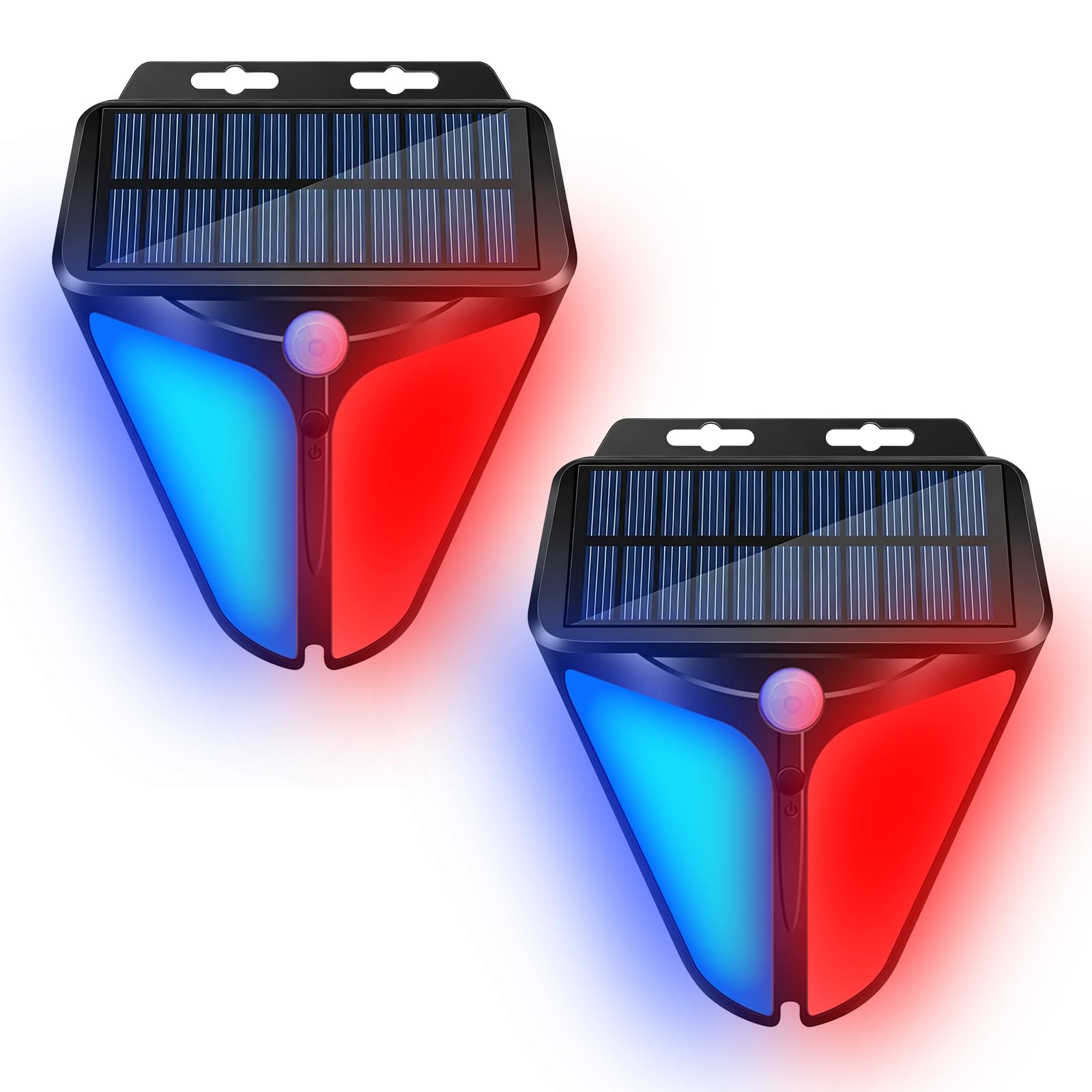 Aolyty Solar Strobe Warning Lights with 90DB Alarm Outdoor 2Pack  4 Working Modes Solar Power Motion Sensor Alarm Light Waterproof Security Siren Light for Fence Pasture Home Farm Barn Villa Yard