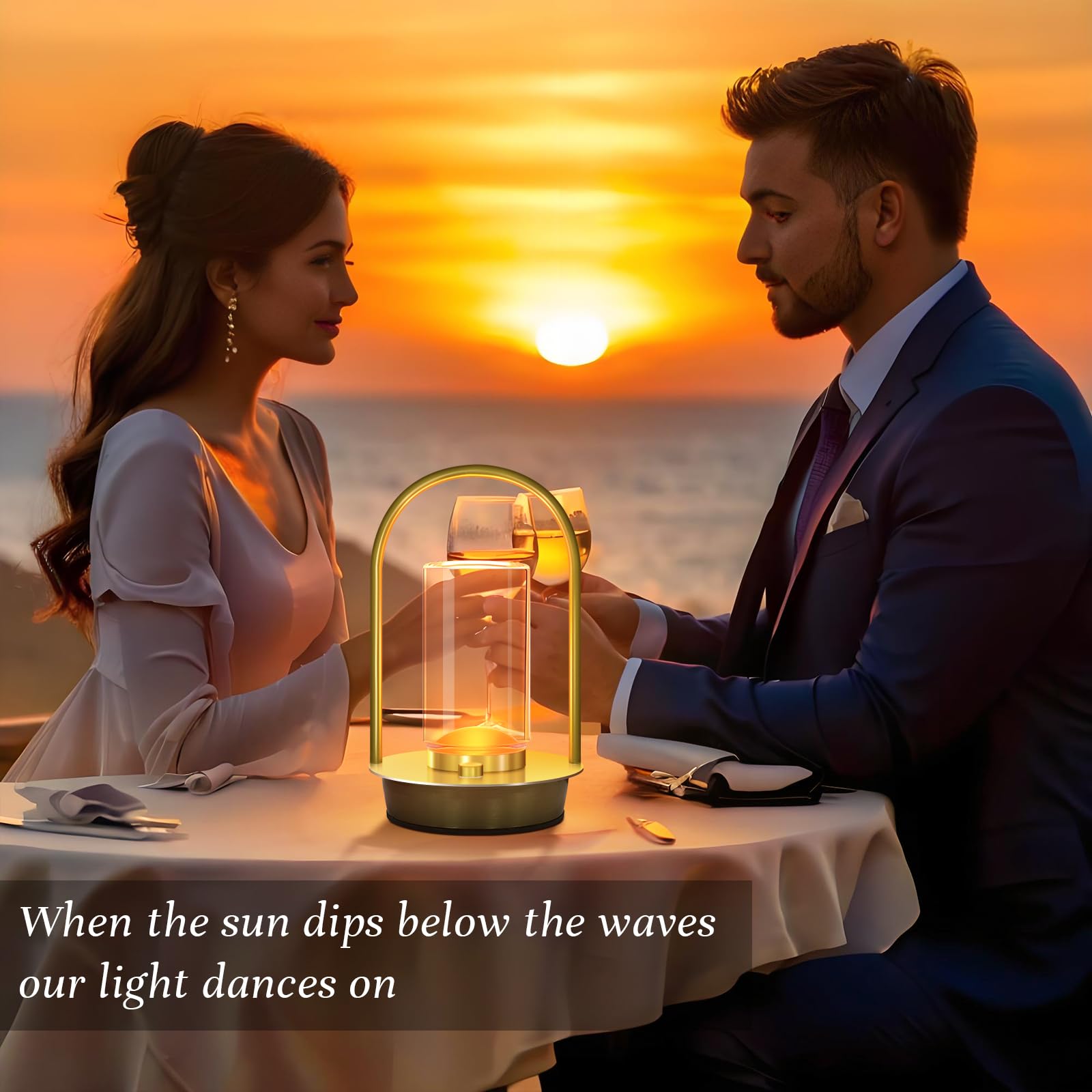 Aoteam Portable Metal Table Lamp For Outdoor Indoor 3 Colors Cordless Table Lamp Rechargeable Dimmable Battery Powered Small Des