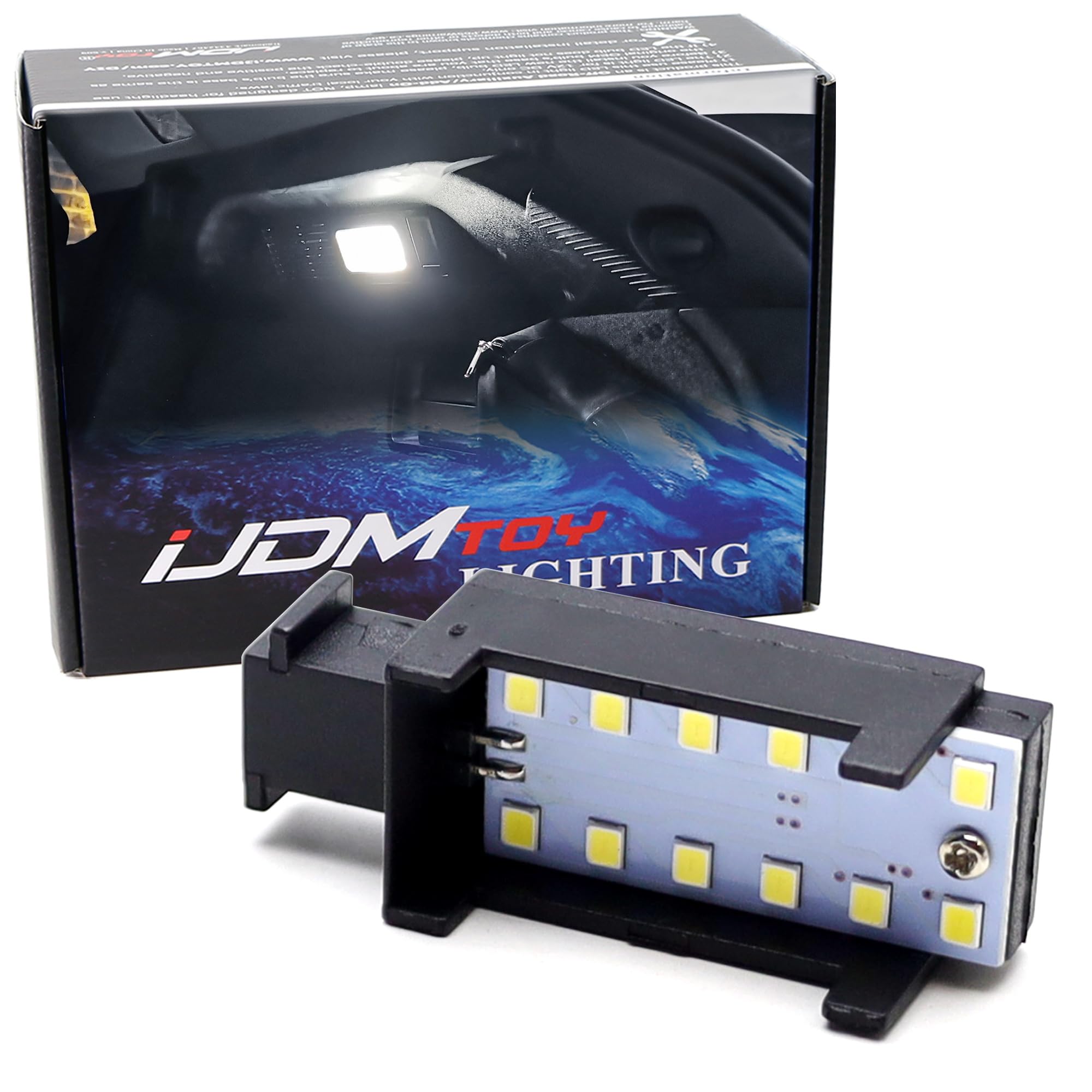 iJDMTOY One Super Bright 3W High Power Xenon White Full LED Trunk Cargo Area Light Compatible With Lexus LC LS ES NX RX  Compatible With Toyota RAV4 Crown Sienna Venza Corolla Cross Sequoia  etc