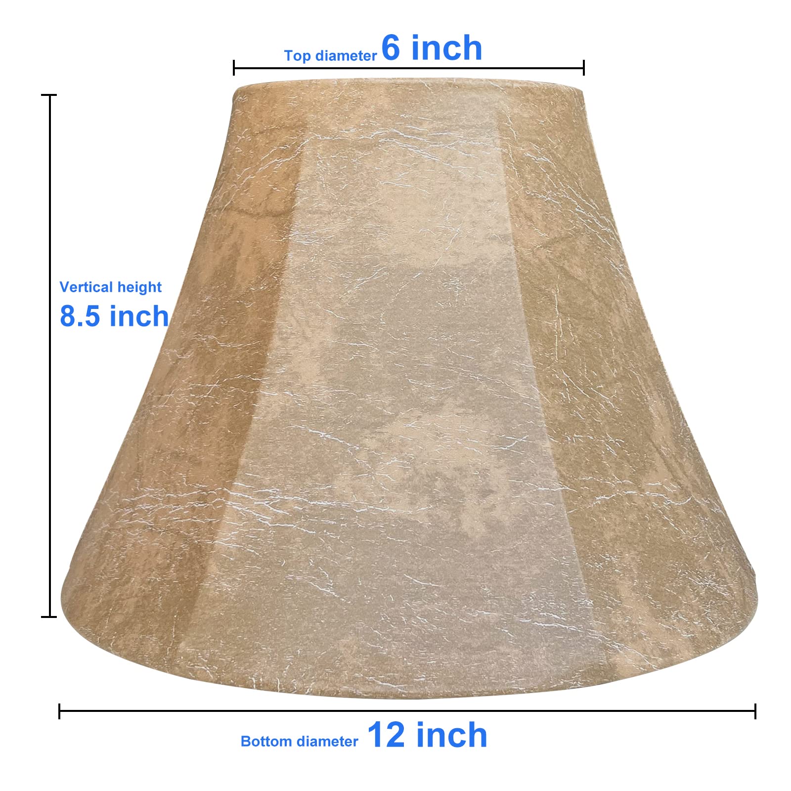 Tootoo Star   Sheepskin Lamp Shades Set Of 2, 6X12X8.5, Spider Fitter,   Sheep Leather