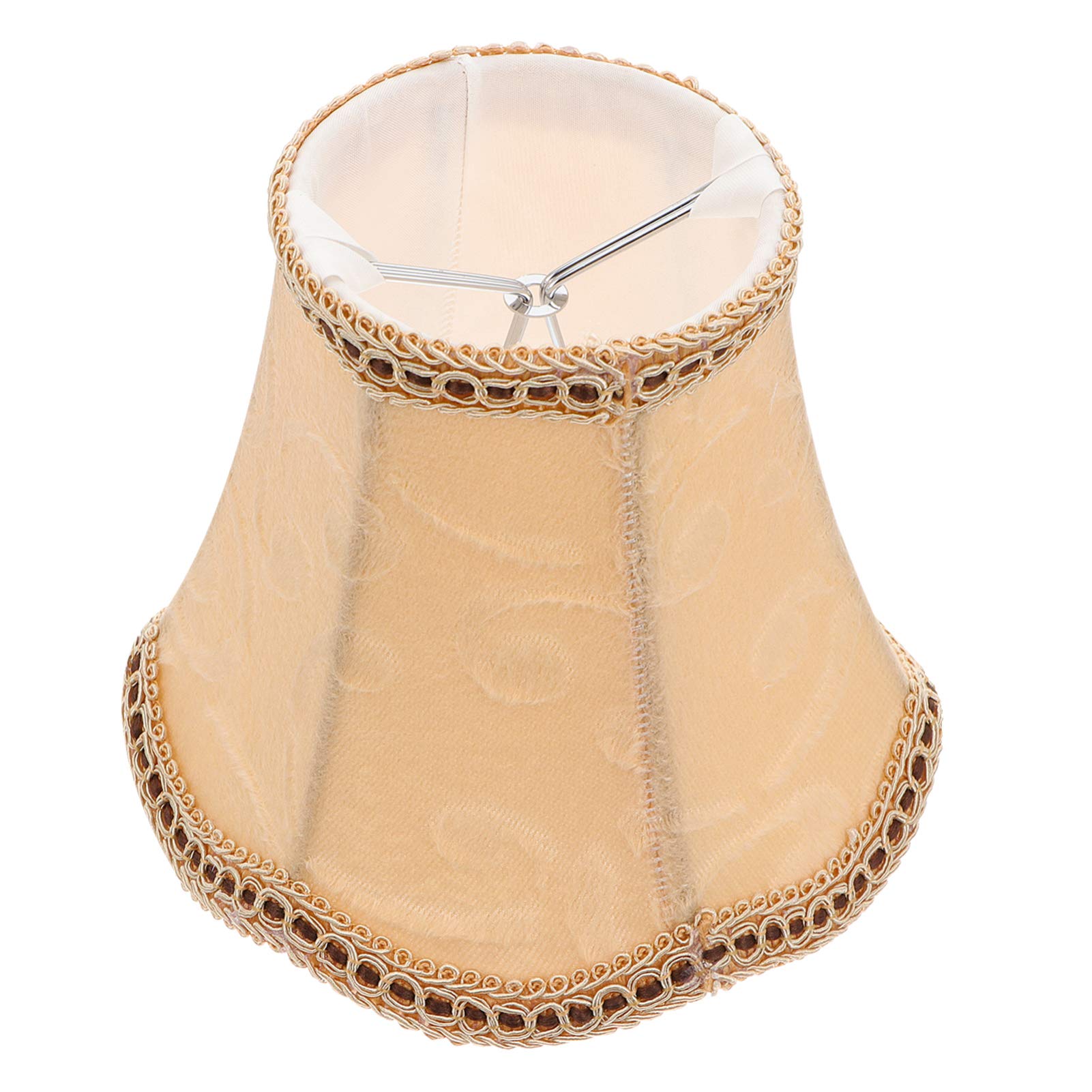 LALAFINA 1pc Cloth Lamp Shade European Style Lampshade Vintage Bell Lamp Shade for Table Wall Lamp Living Room Decoration, Apric