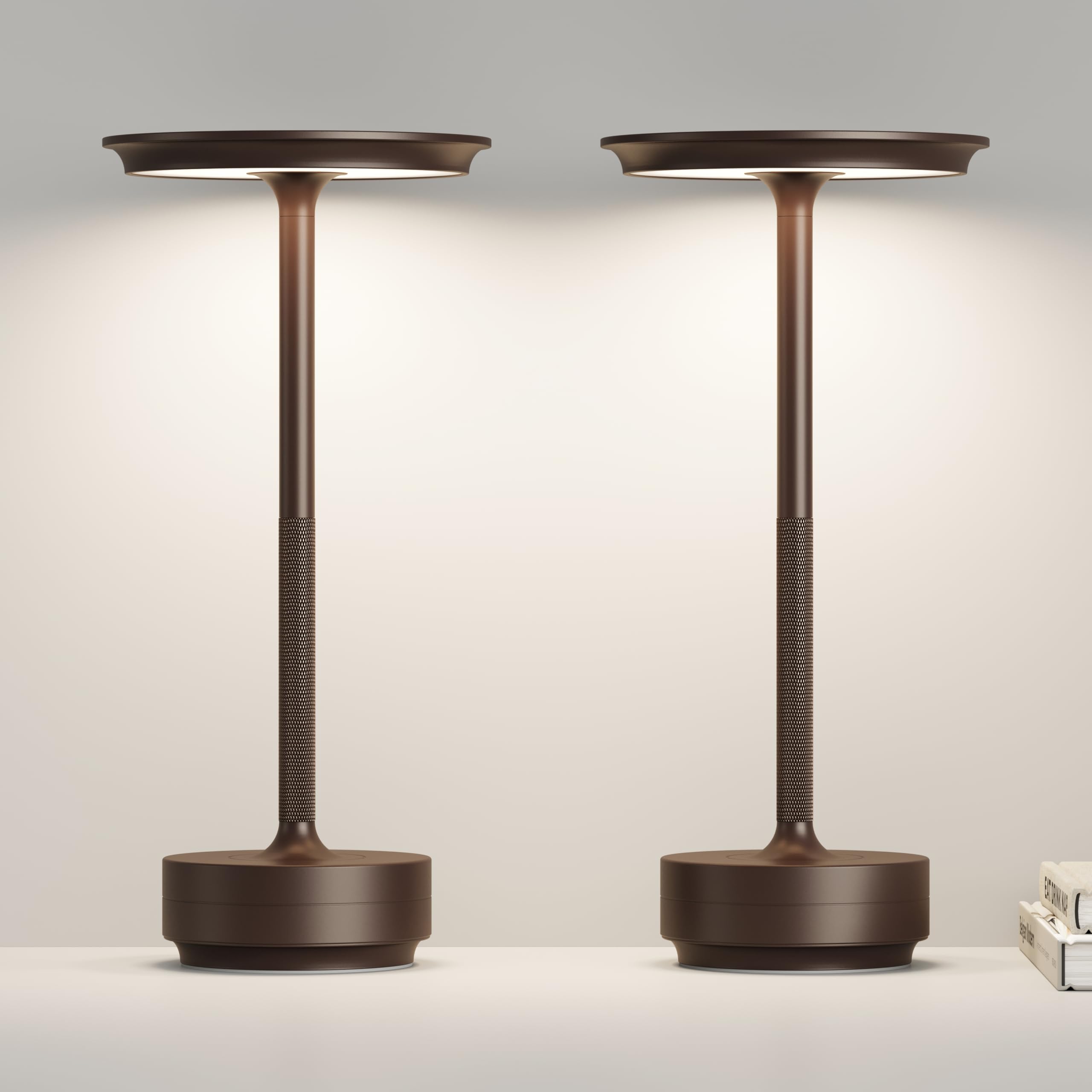 ZTFLOS Cordless Table Lamp, Rechargeable 5000mAh Outdoor LED Table Lamp, 3 Levels Brightness Dimming IP54 Waterproof Touch Batte