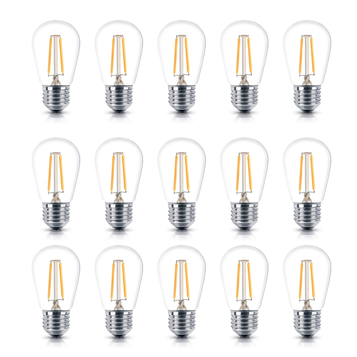 Brightech Ambience Pro Replacement Led Light Bulbs, 2 Watt Vintage Plastic Led Edison Bulbs, 3000K Neutral White Dimmable Outdoo