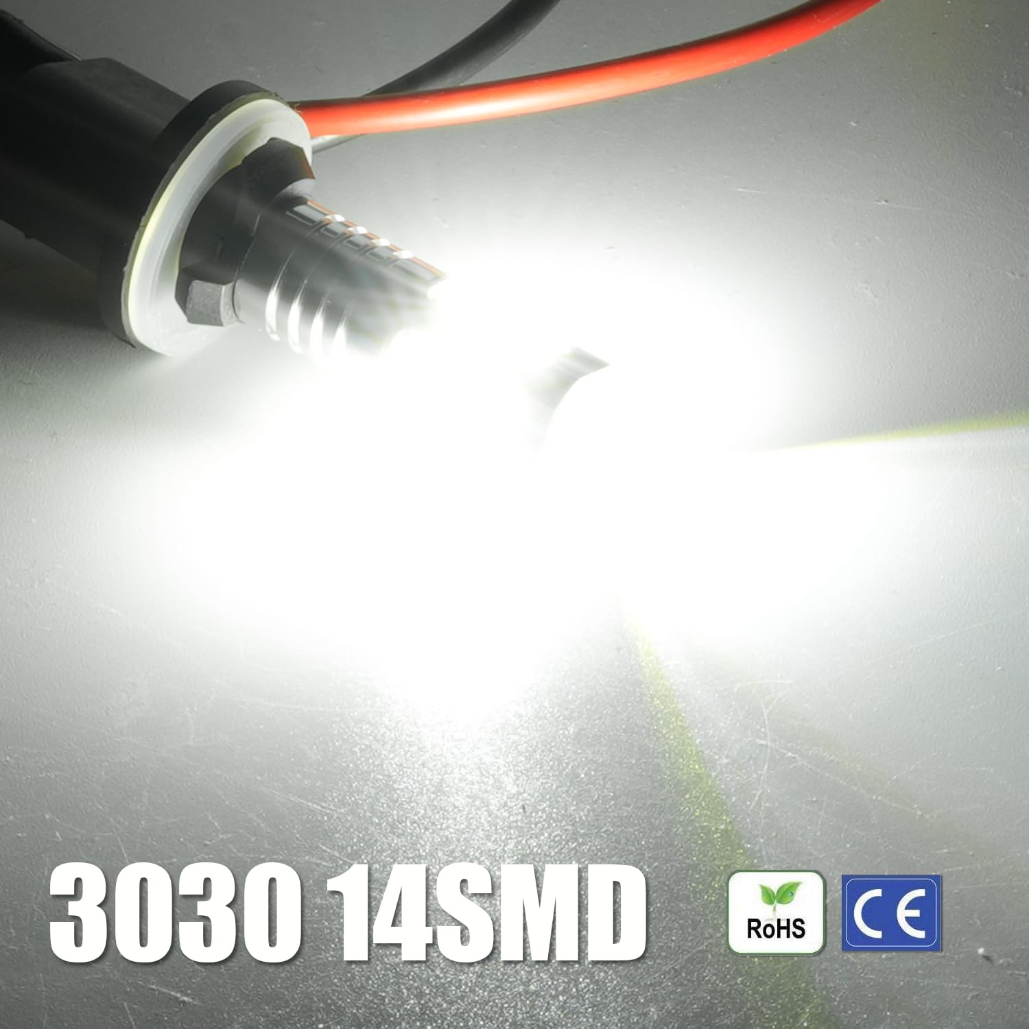 KISLED 880 LED Fog Light Bulb, Extremely Bright Xenon White, Projector DRL, High Power 3030 Chips for Cars and Trucks