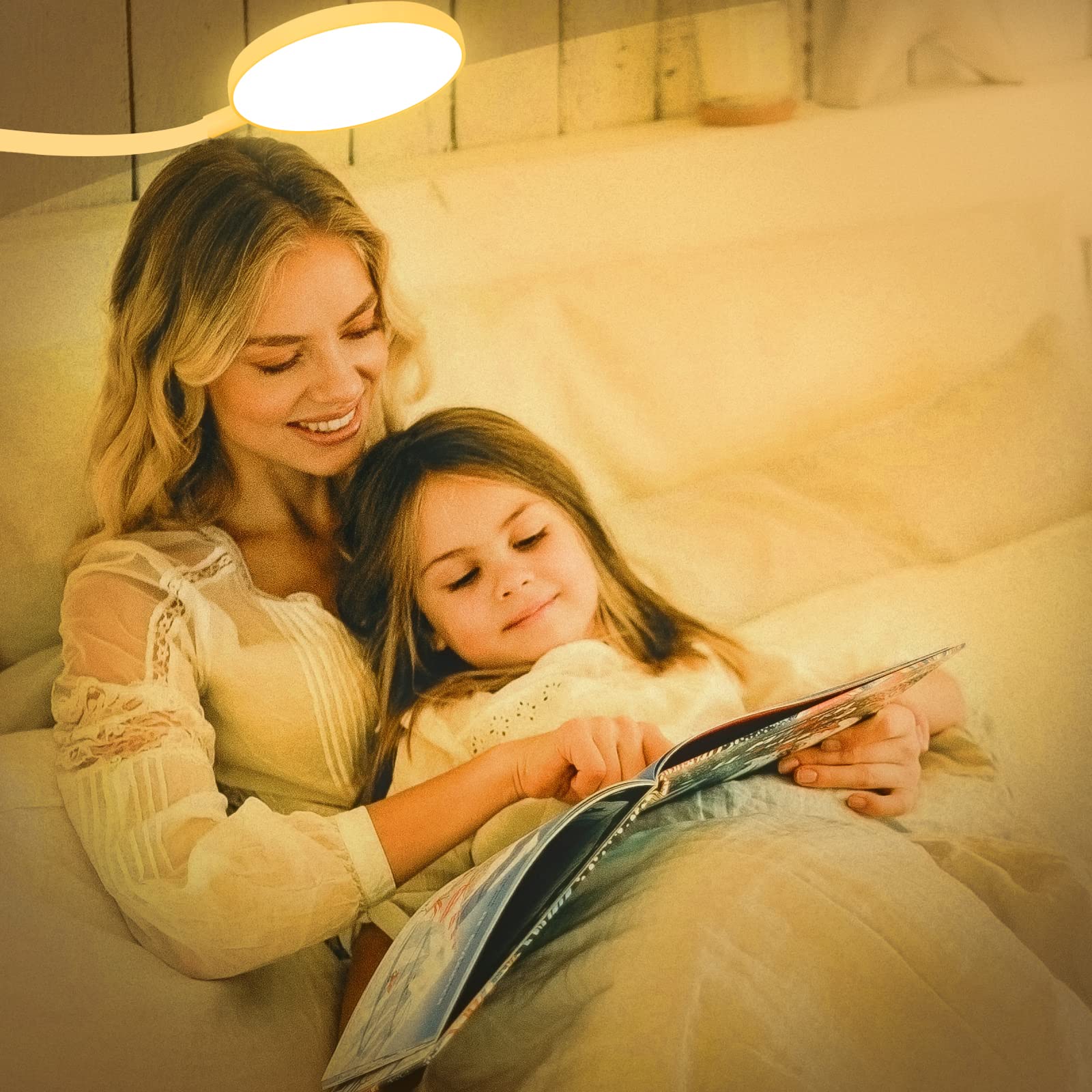 Sunlong Dorm Room Essential Clip On Light Wall-Mounted, 3 Color Portable Desk Light Mini Clip Lamp, Battery Operation Small Desk