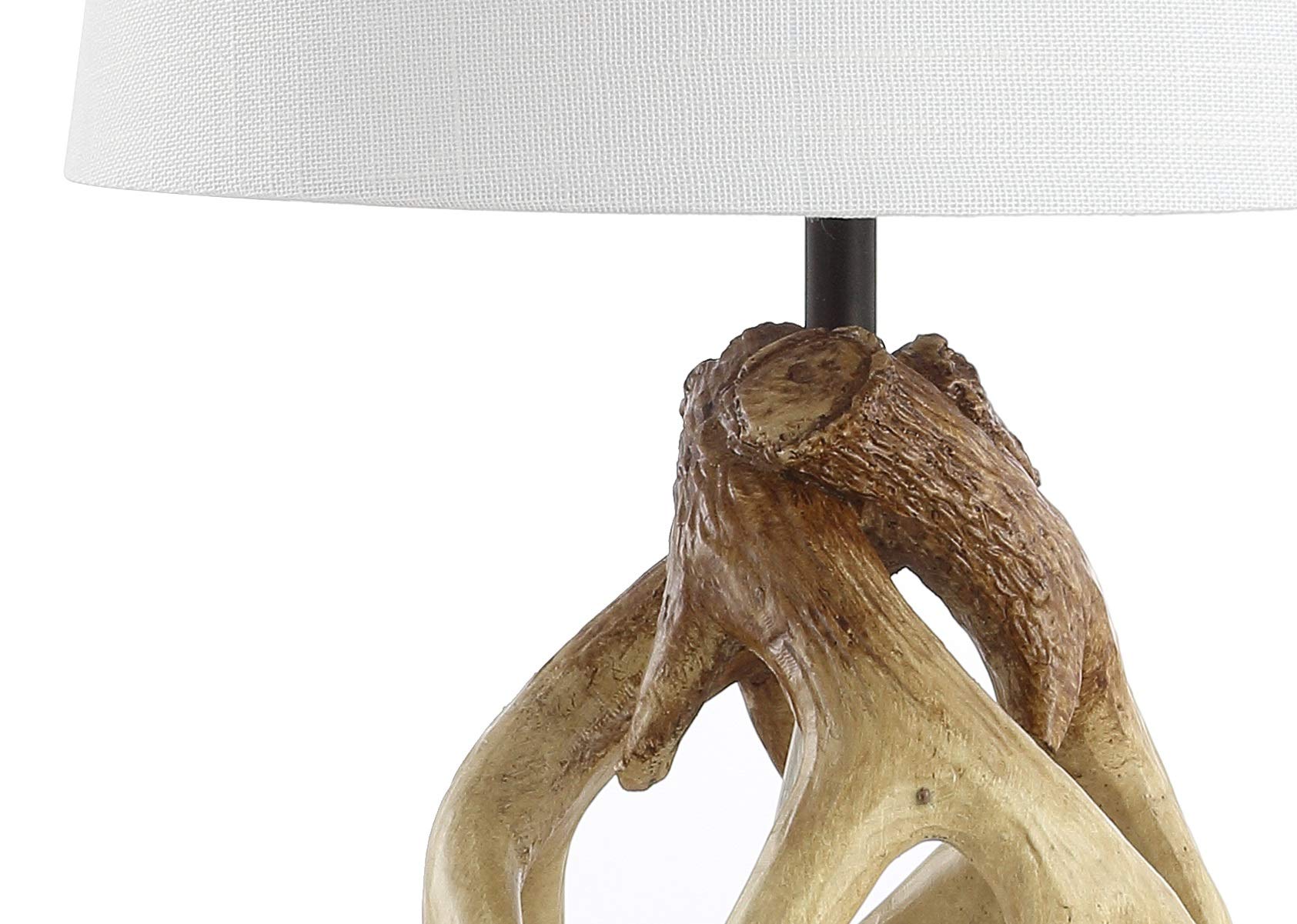 JONATHAN Y Vermont Antler Resin LED Table Lamp 19in Natural, Model JYL4034A, for Bedroom Living Room Office