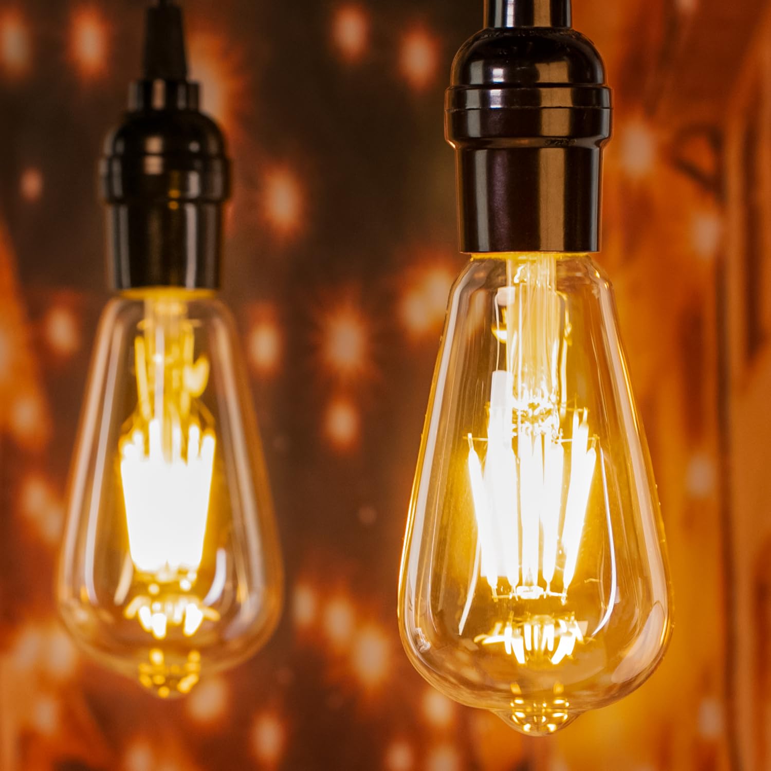 Brightown 6 Pack Led Edison Light Bulbs, 6W, Equivalent 60W, High Bright 2700K Warm White,750 Lumens, Non-Dimmable, E26 Base St5