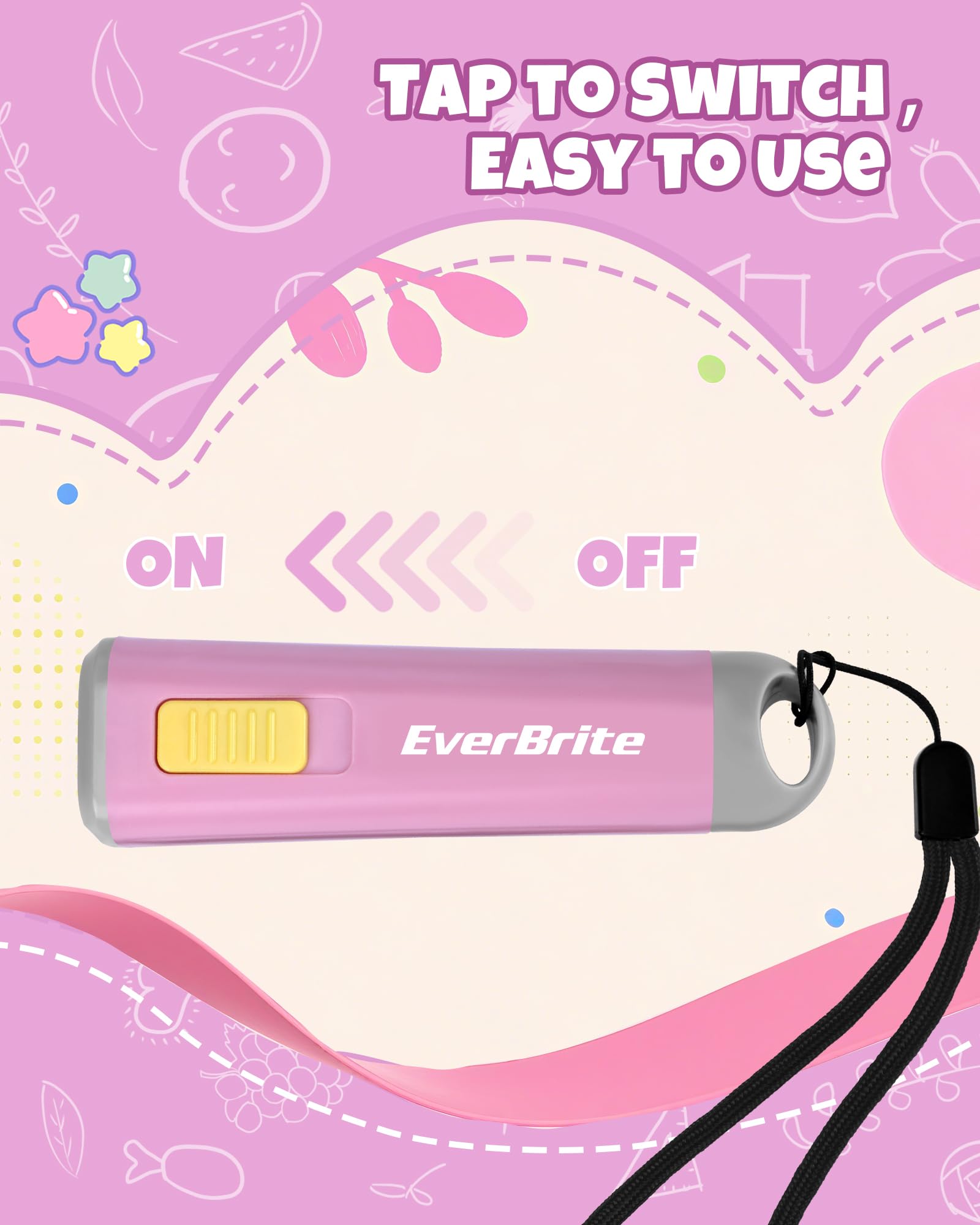EverBrite Mini LED Flashlight, Pink, 3AAA Battery Included, Model E012046, Ideal for Emergencies and Camping