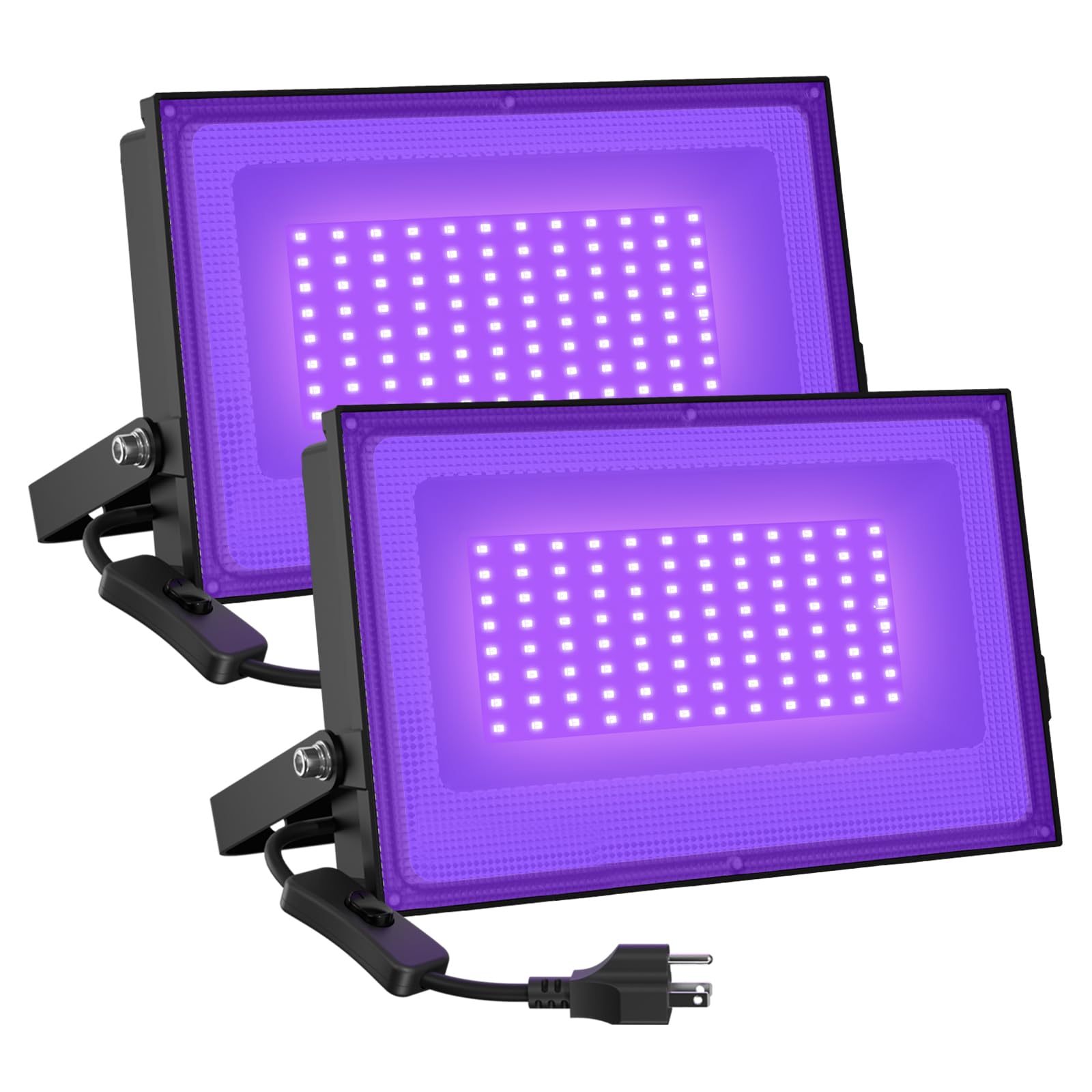 Onforu 2 Pack 60W Led Black Lights, Ip66 Waterproof, For Dance Party & Halloween, Black, D50Uv