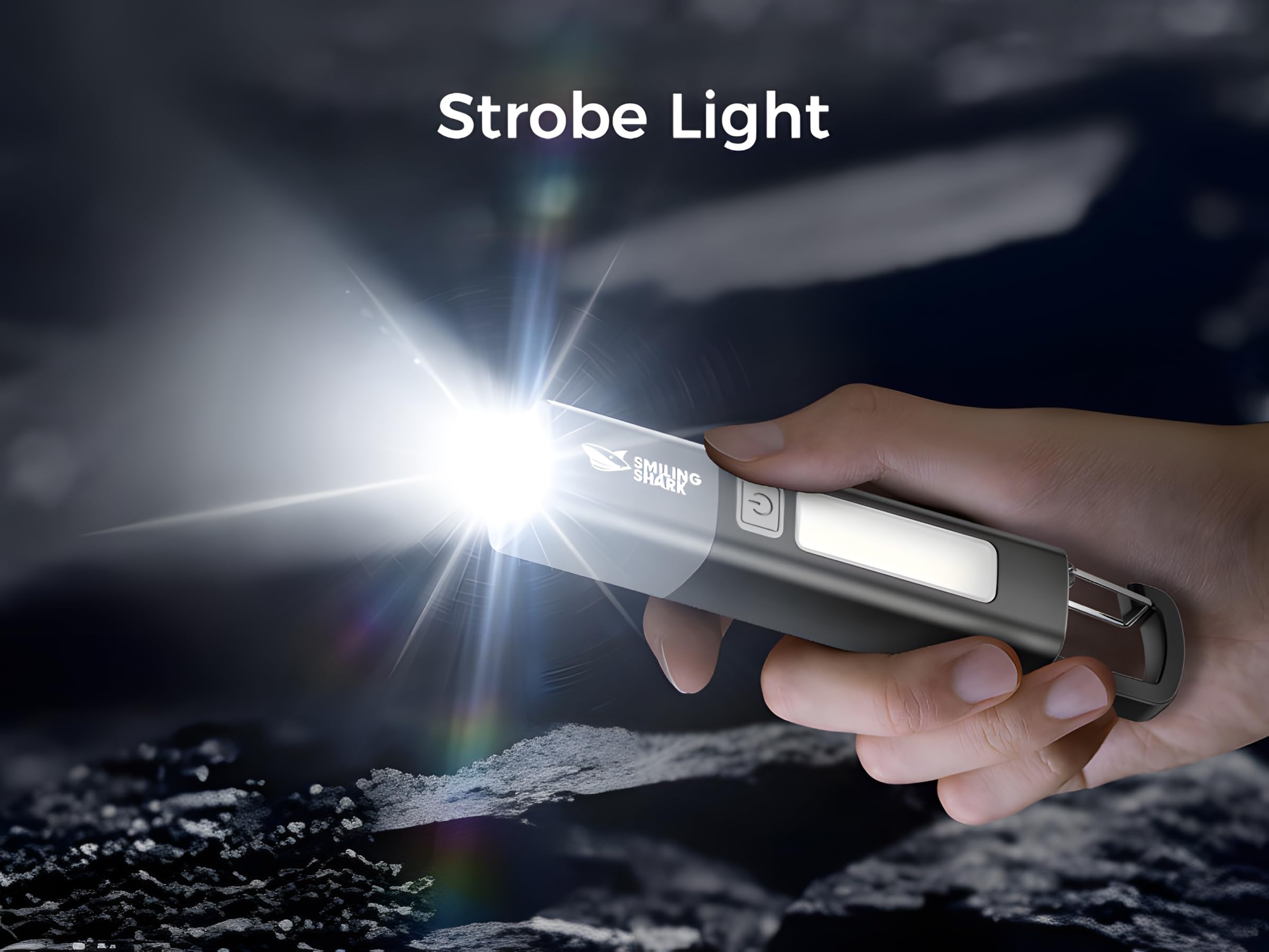DuBom Portable Torch LED Work Light, 1200mAh, Zoomable, Waterproof, Mini-Rechargeable, Black, Model DuBom S-Shark 001