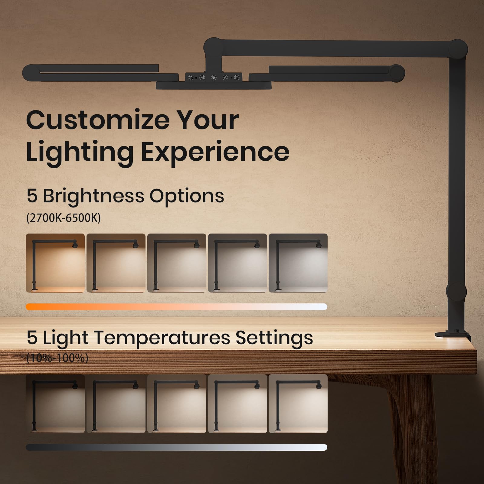 Ultra Bright Architect Desk Lamp With Clamp,Transformable Led Desks Lamp For Home Office,Tall Overhead Led Desk Light[41'' Long