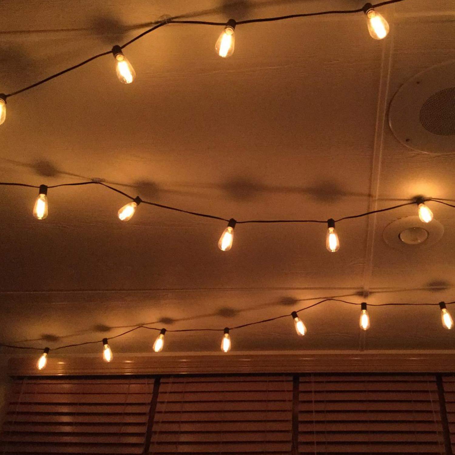 25-Pack Edison Replacement Light Bulbs,7-Watt E12 Candelabra Base St40 Replacement Clear Glass Light Bulbs For Outdoor Patio St4