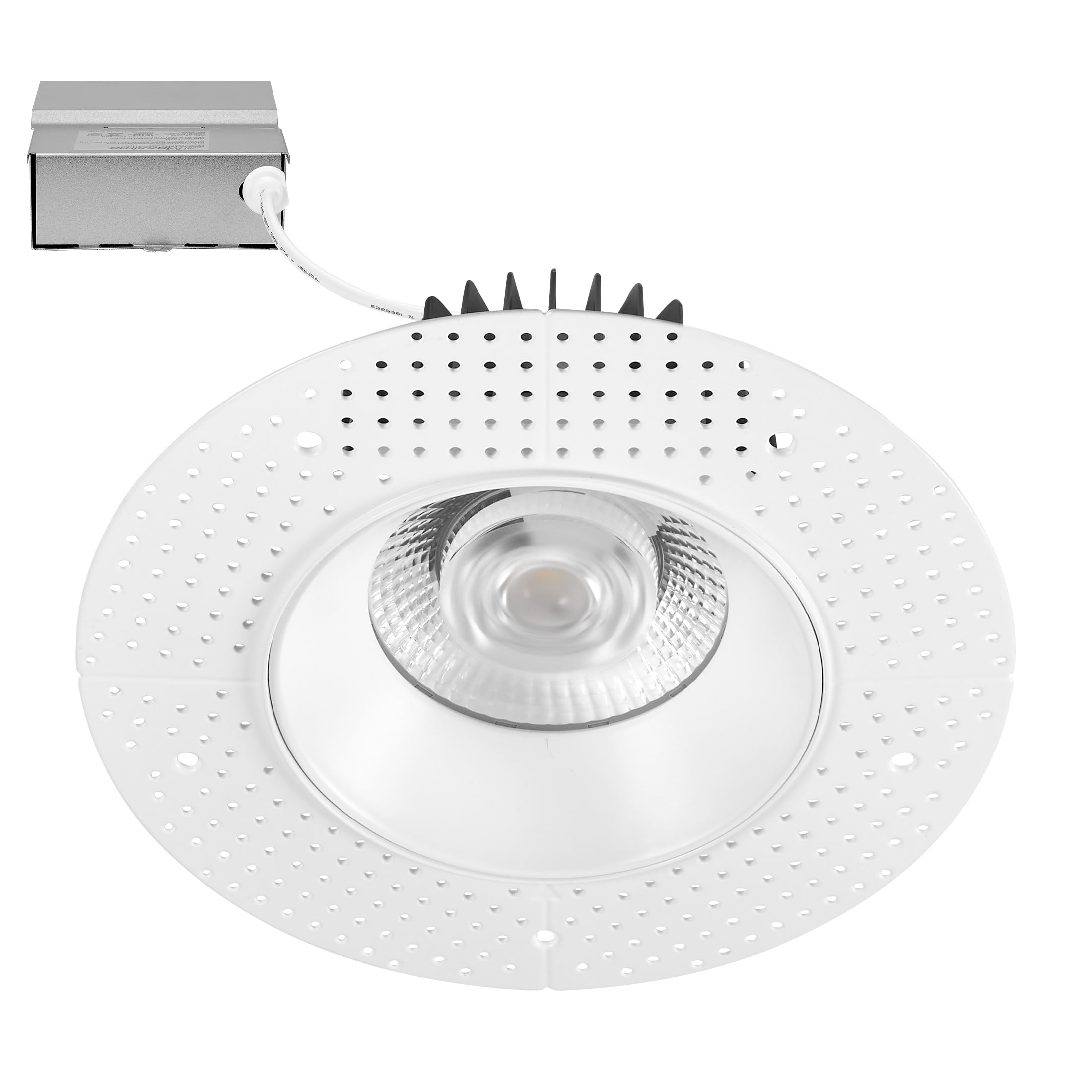 Maxxima 6 in. Trimless Ultra-Thin Recessed Anti-Glare LED Downlight Canless IC Rated 2000 Lumens 5 Color Temperature Selectable 