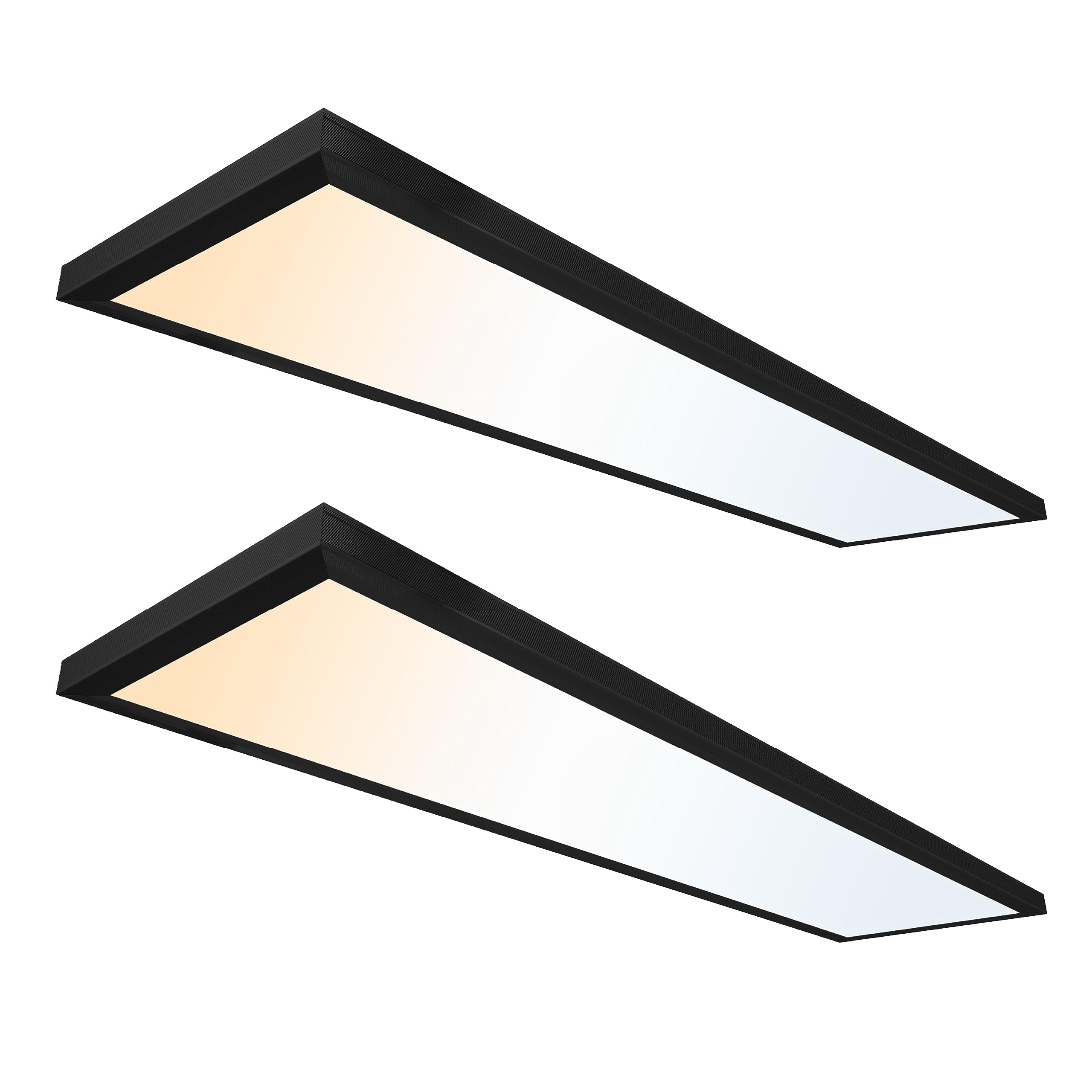 Ultralux 1x4 ft Surface Mount Ceiling Light Panel - Slim, Edge Lit, Flush Mount Flat Panel for Kitchen, Home & Office - TRIAC Di