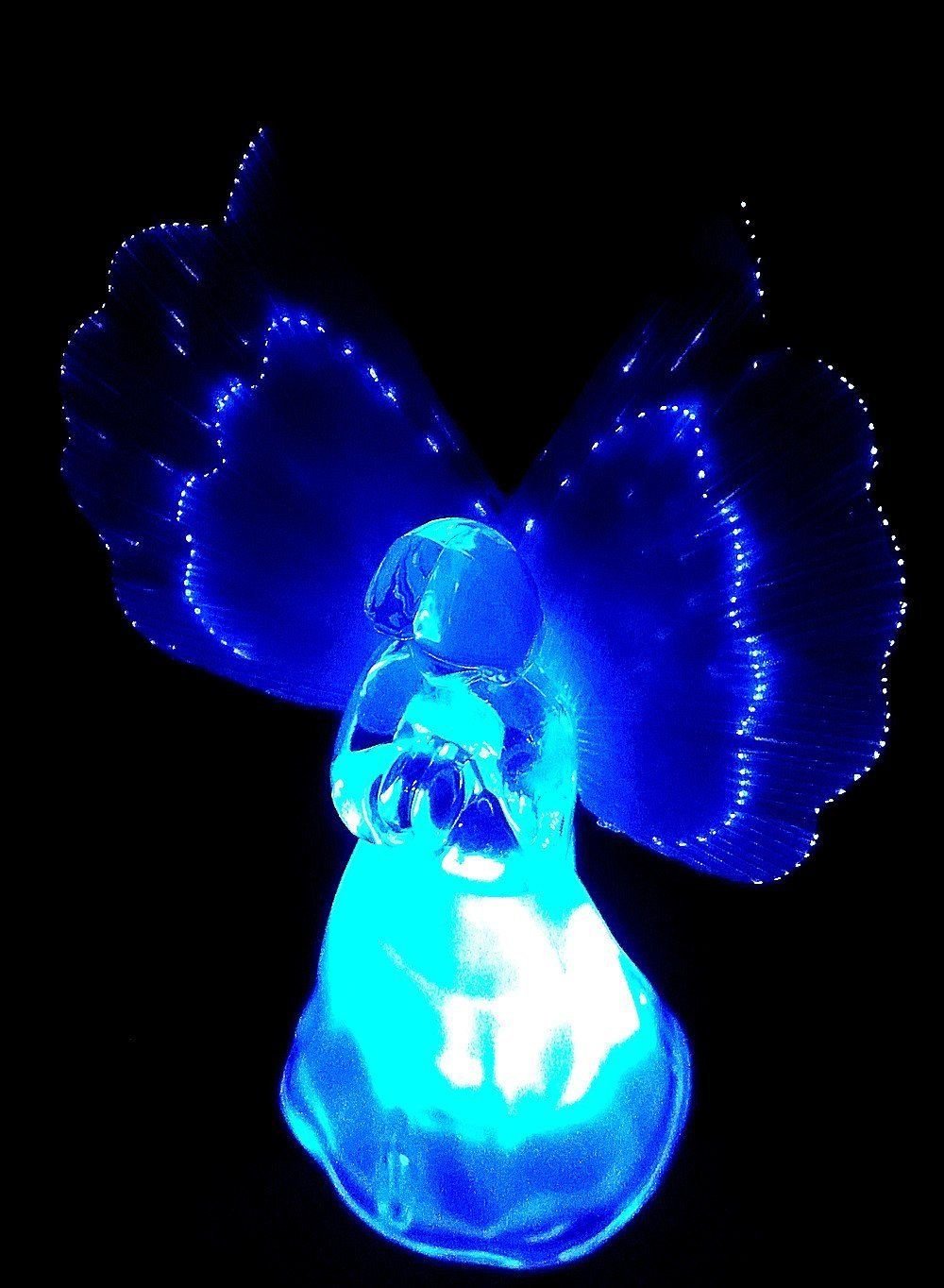 Solar Frosty Angel Lights With Fiber Wings (Set Of 2)