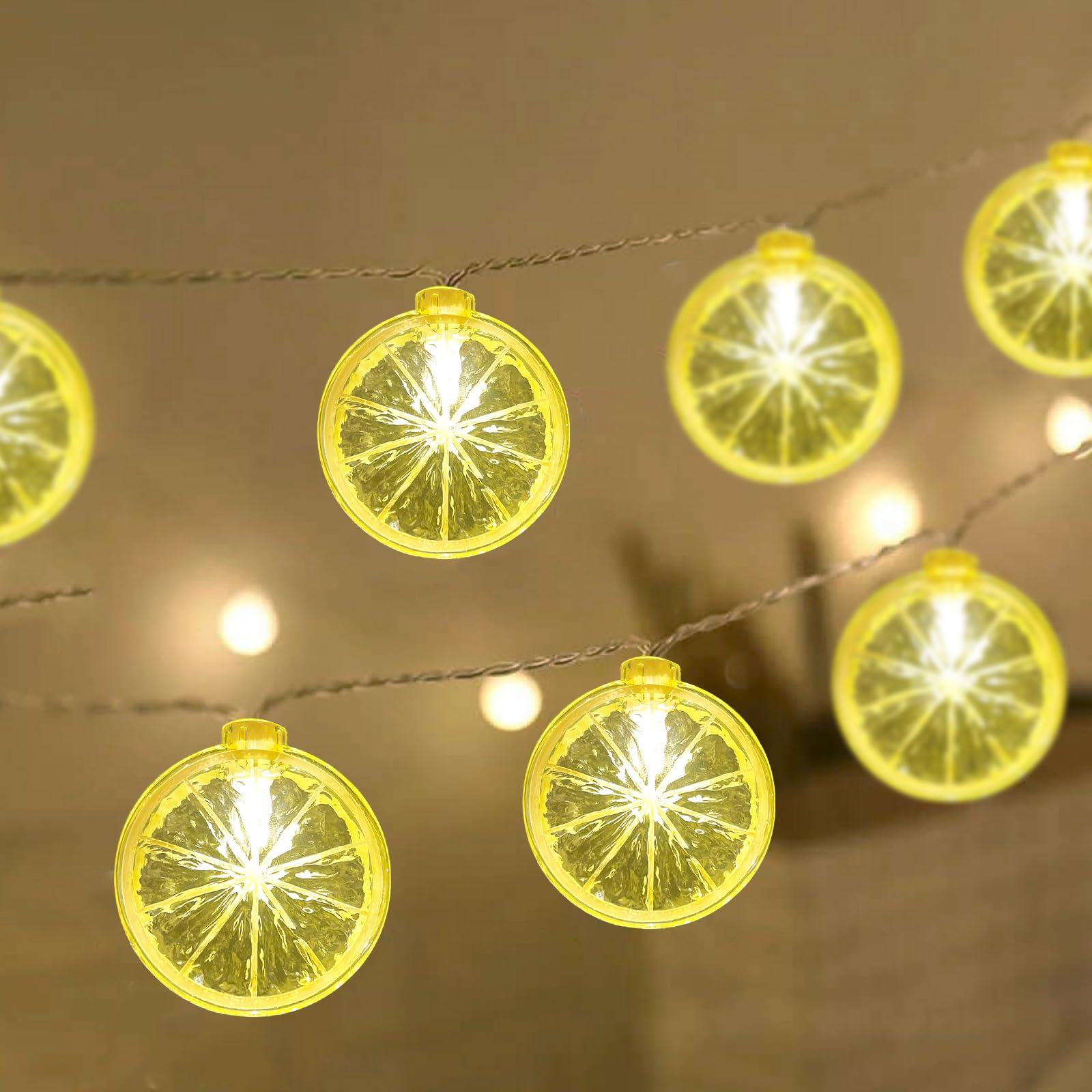 Doratale Lemon String Lights, 8.5Ft Waterproof LED Decorative Lights for Indoor/Outdoor Use